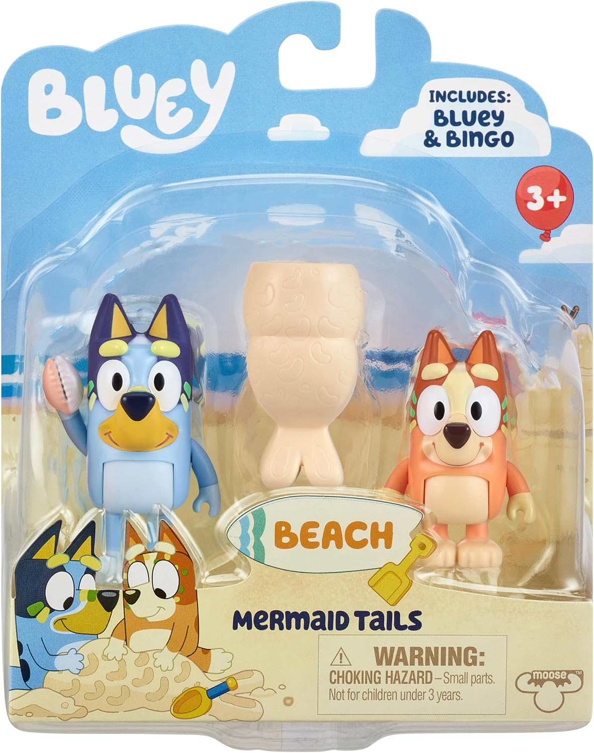 Bluey School Figurine Toys Pack of 4, Articulated Character Toys with Chloe, Rusty, and Calypso Figurines, Small Action Figures for Kids Ages 3+