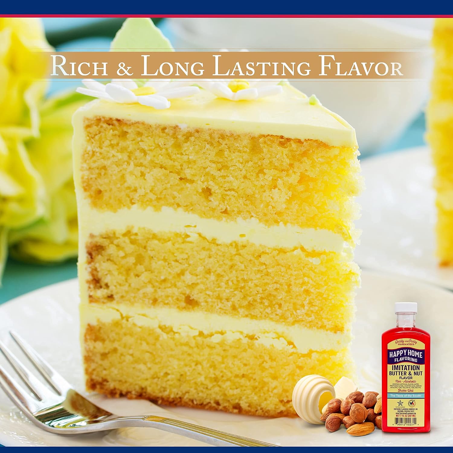 Happy Home Imitation Clear Butter Flavoring, Non-Alcoholic, Certified Kosher, 7 oz.