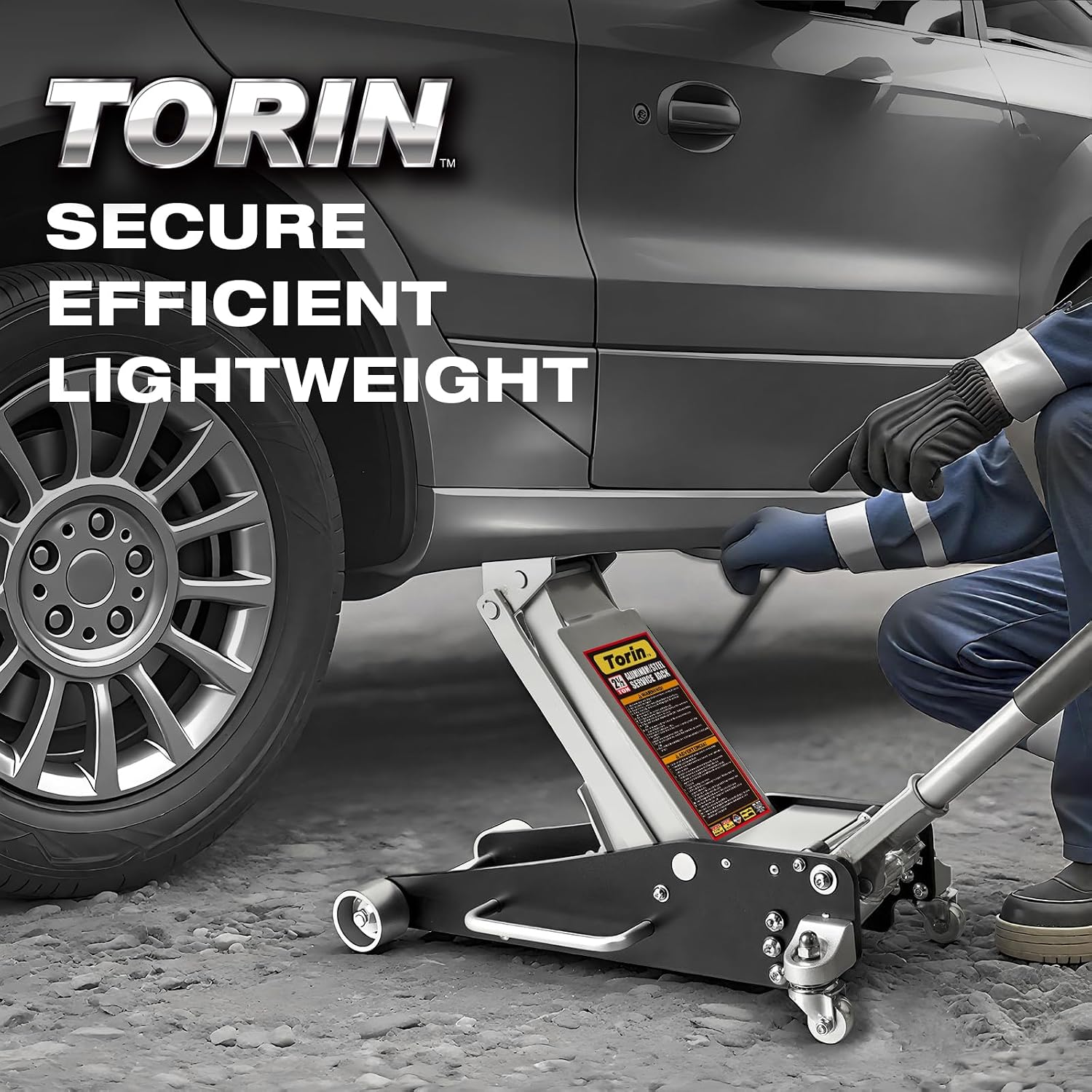 BIG RED T815016L Torin Hydraulic Low Profile Aluminum and Steel Racing Floor Jack with Dual Piston Quick Lift Pump, 1.5 Ton (3,000 lb) Capacity, Blue, T815016L