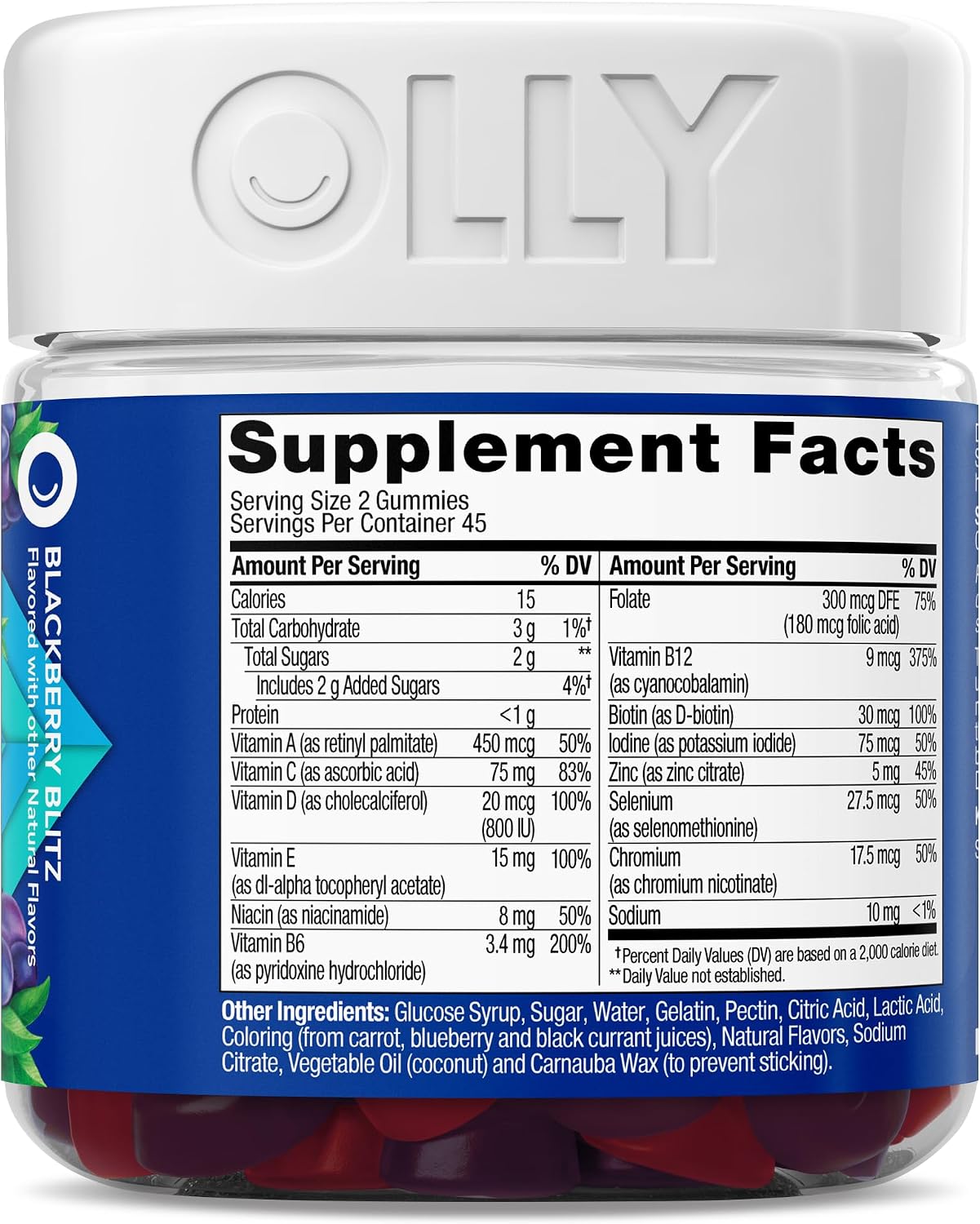 OLLY Men's Multivitamin Gummy, Supports Overall Wellness,* - 90 Count