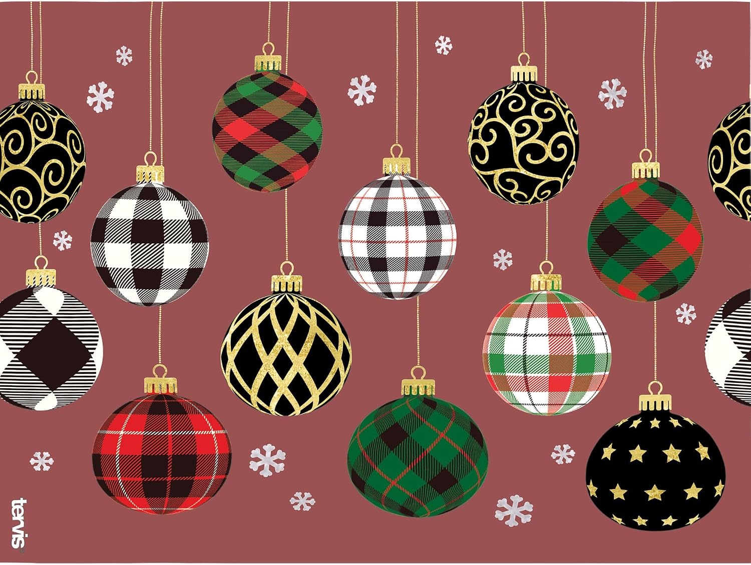 Tervis Christmas Holiday Ornaments Made in USA Double Walled Insulated Tumbler Travel Cup Keeps Drinks Cold & Hot, 24oz, Classic