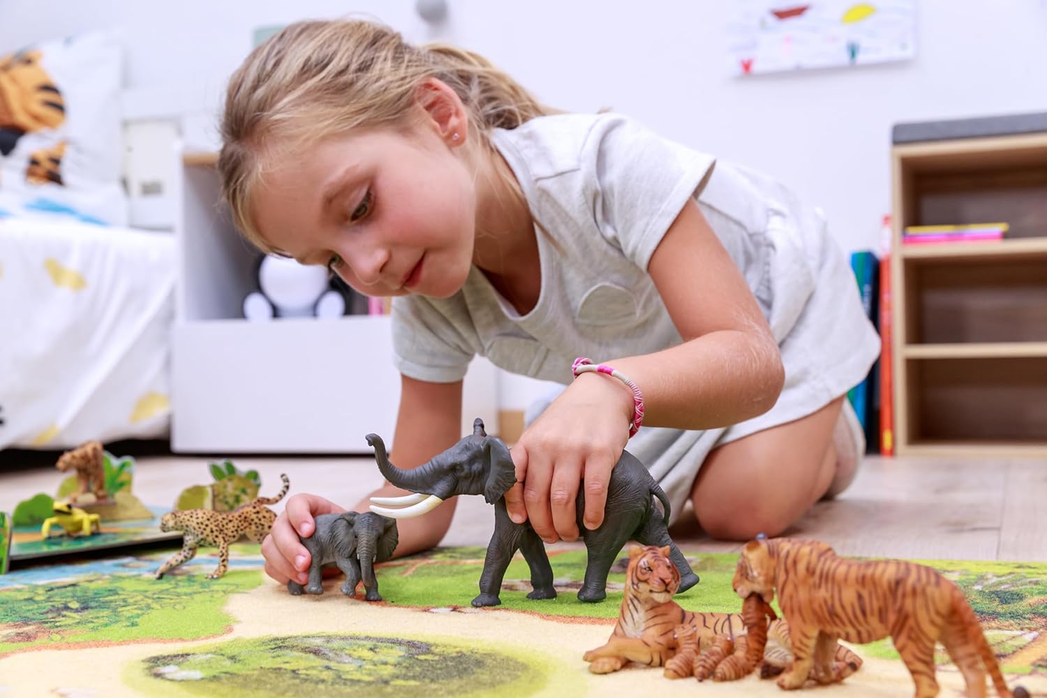 Realistic Tigress and Her Cub Figurine, Wild Life Collection