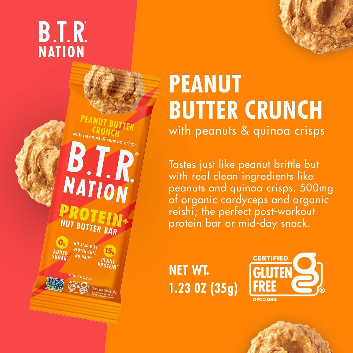 B.T.R Nation - Superfood Protein Bar Dark Chocolate - Vegan - 12 Bars