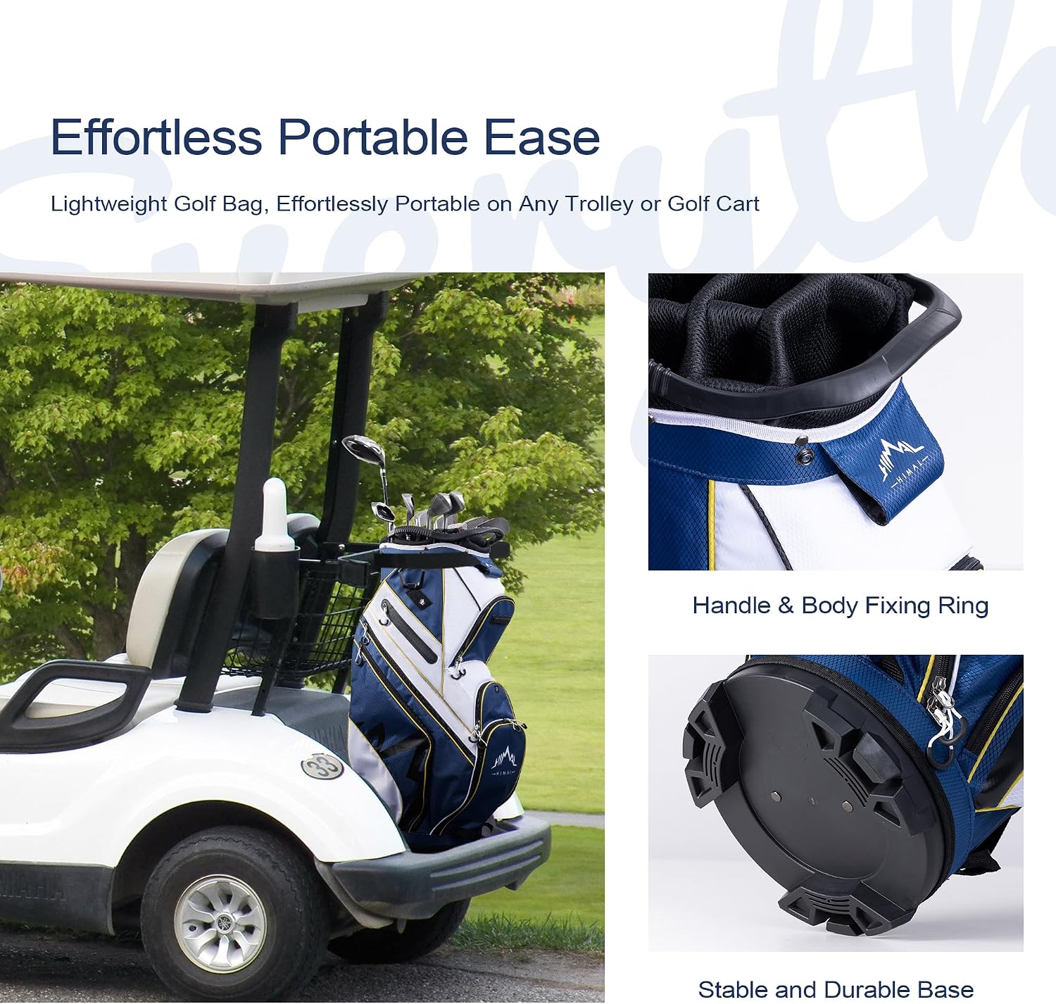 14-Way Golf Cart Bag with Organizer Divider | Full-Length Dividers, Rain Cover Included, Easy-Carry Handles, Club Organization, Cart Compatible