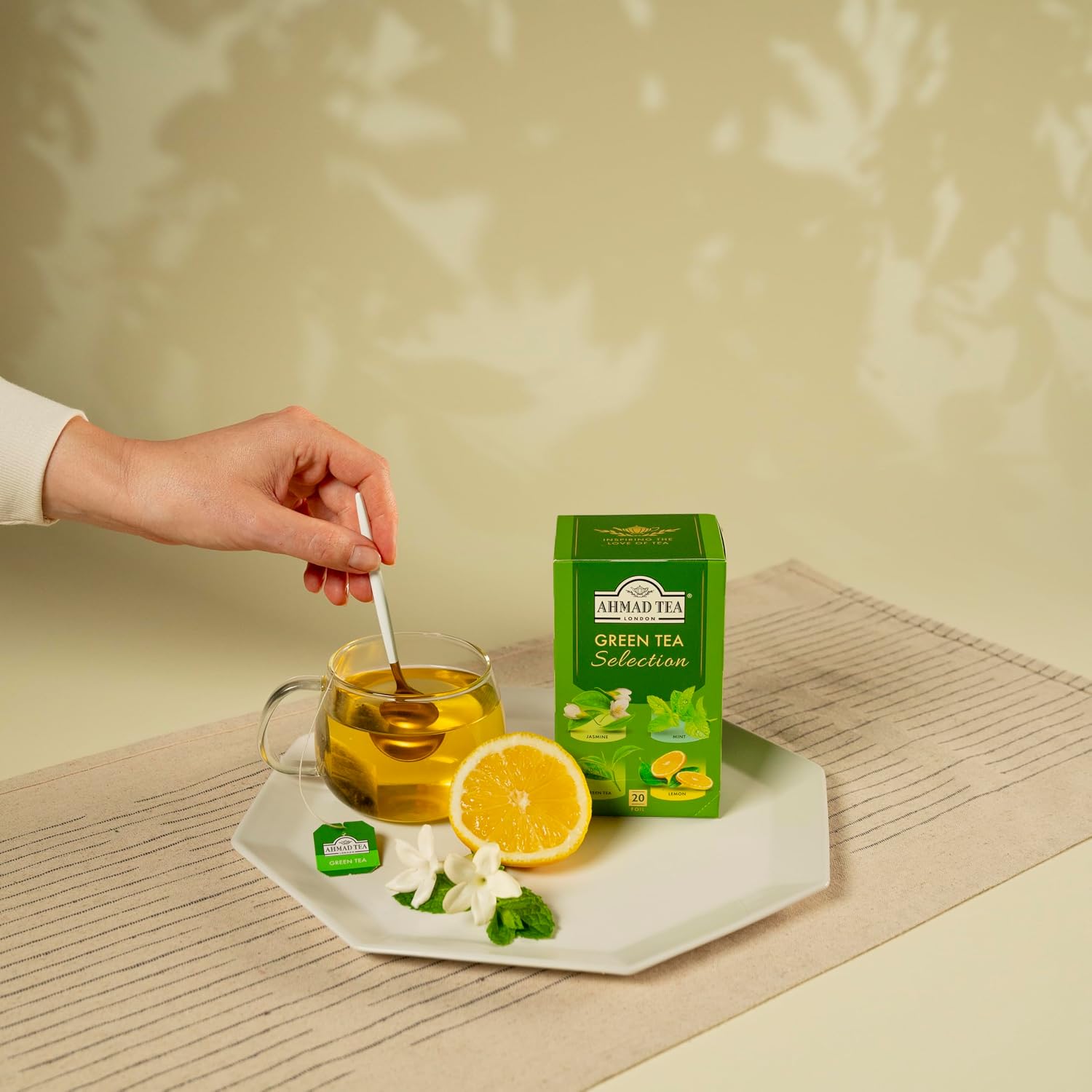 Ahmad Tea Green Tea, Green Tea Teabags 100 ct - Caffeinated & Sugar-Free
