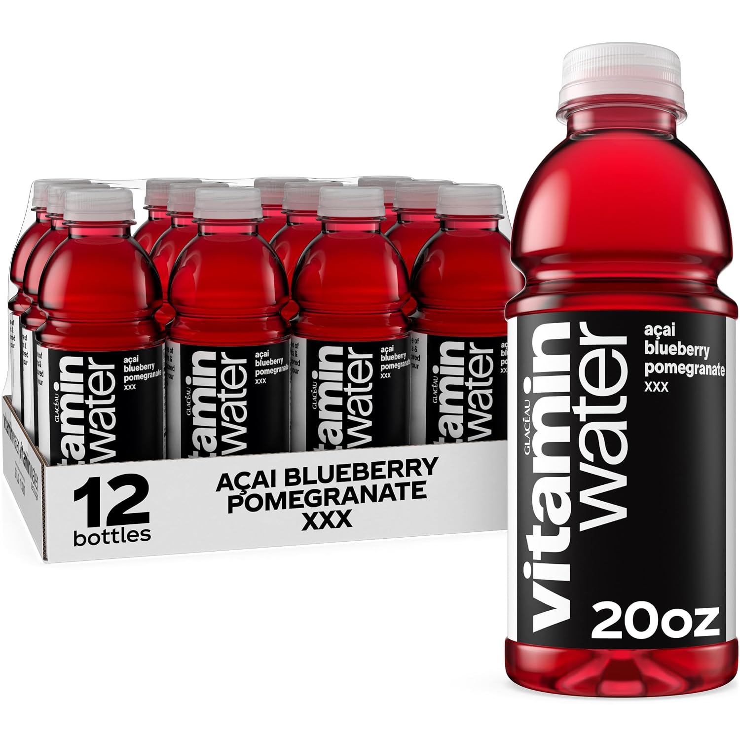 vitaminwater Refresh Tropical Mango, Flavored Water Beverage Bottles, 20 fl oz, 12 Pack