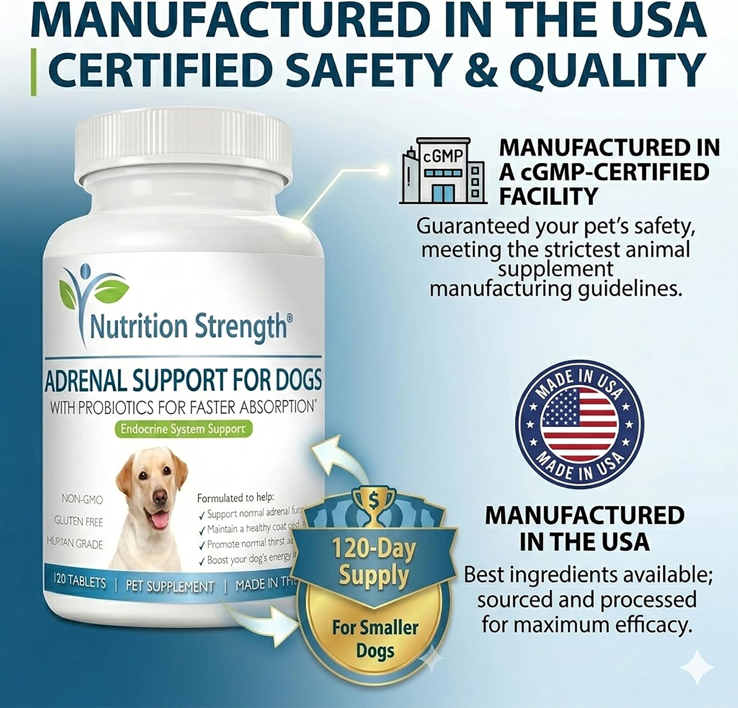 Adrenal Support for Dogs with Cushing's Disease | Maintain a Healthy Coat and Skin | Promote Normal Urination