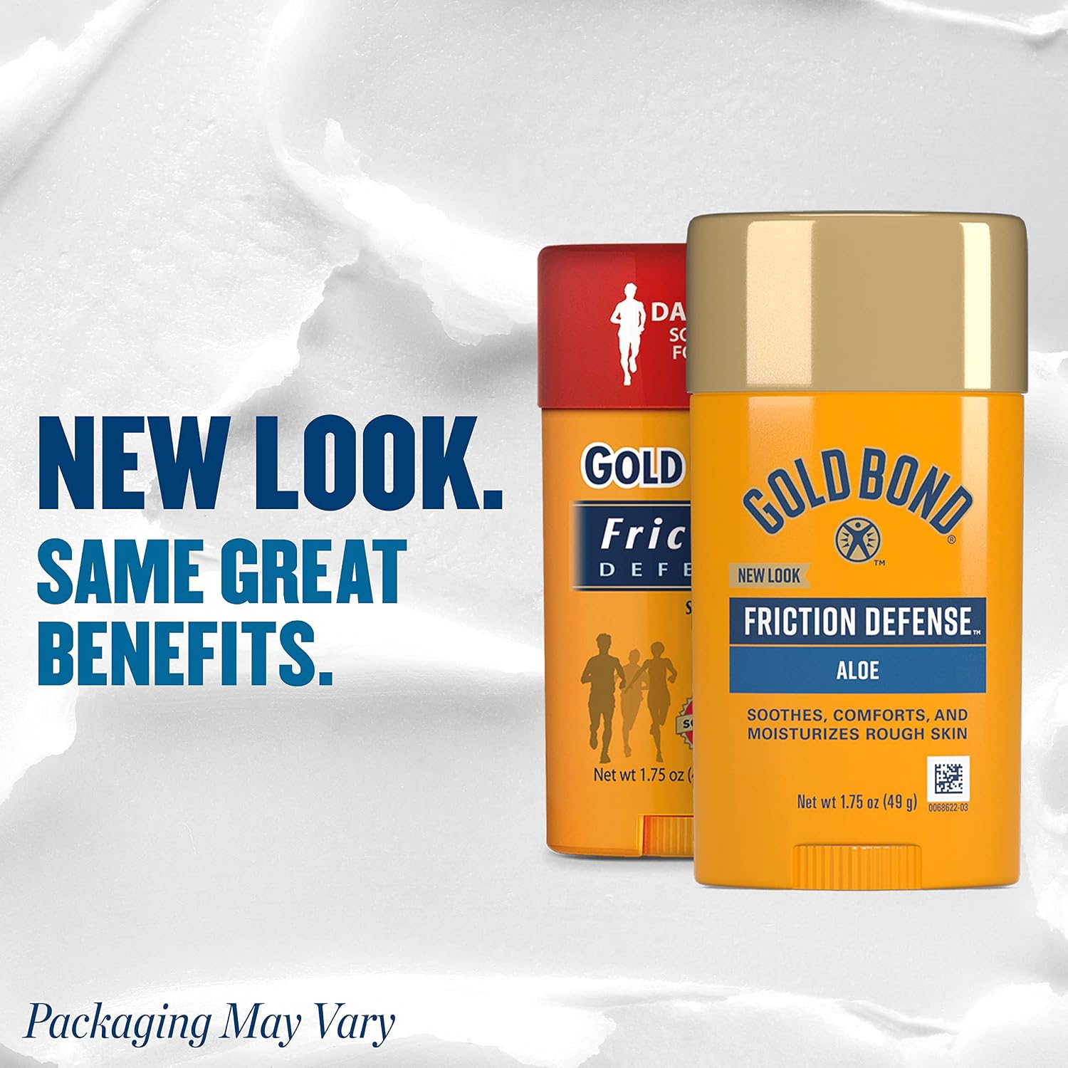 Gold Bond Friction Defense Stick, Anti Chafing Stick with Aloe, 1.75 oz. | Anti-chafing stick to soothe, comfort & moisturize chafed skin, arm, chest, bra lines, thigh, skin rolls