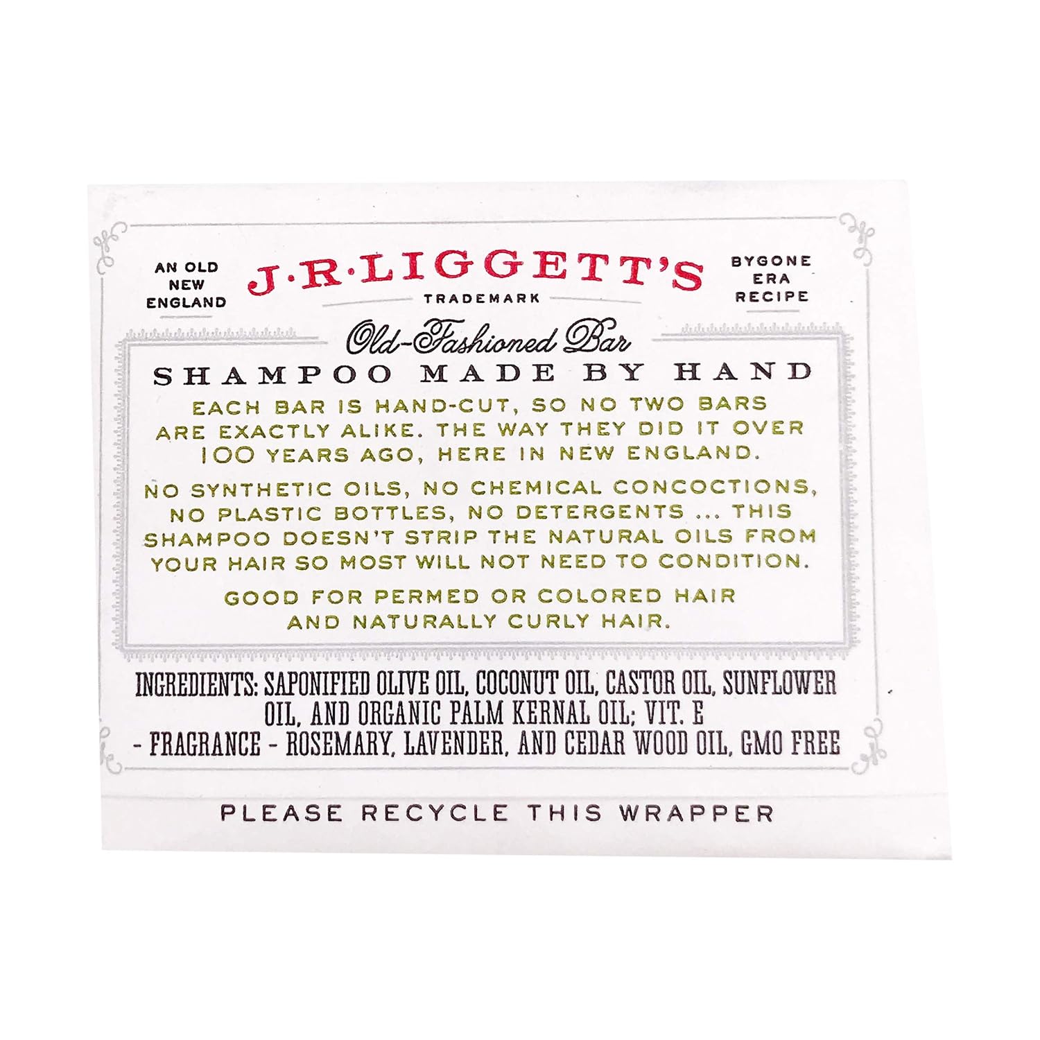 J.R.LIGGETT'S Moisturizing Formula Shampoo Bar Restores Softness 3.5 oz | All-Natural Solid Shampoo Bar Hair Cleanser with Coconut Oil and Aloe Vera, Fragrance-Free, Sulfate-Free