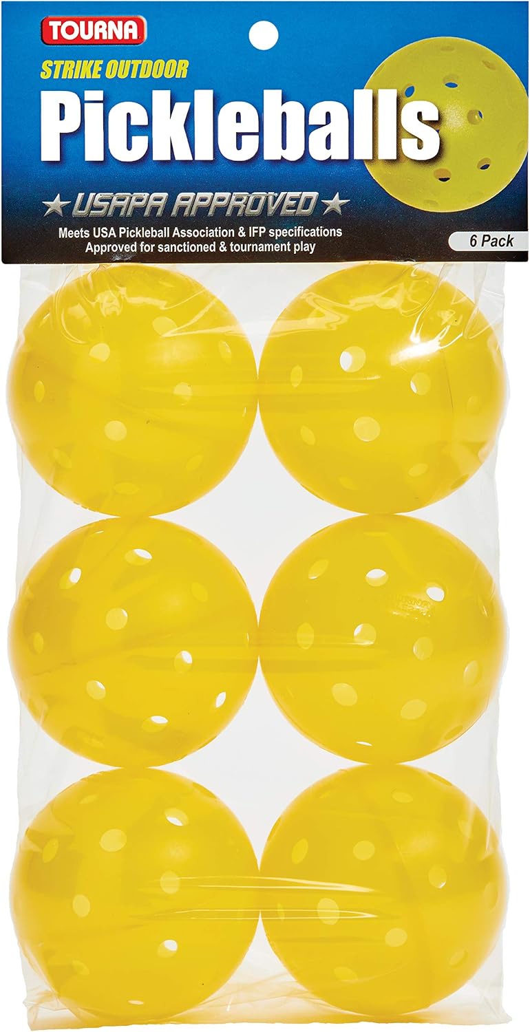 Tourna Strike Outdoor Pickleballs (36 Pack) USAPA Approved, Optic Yellow (PIKL-36-OY-O)