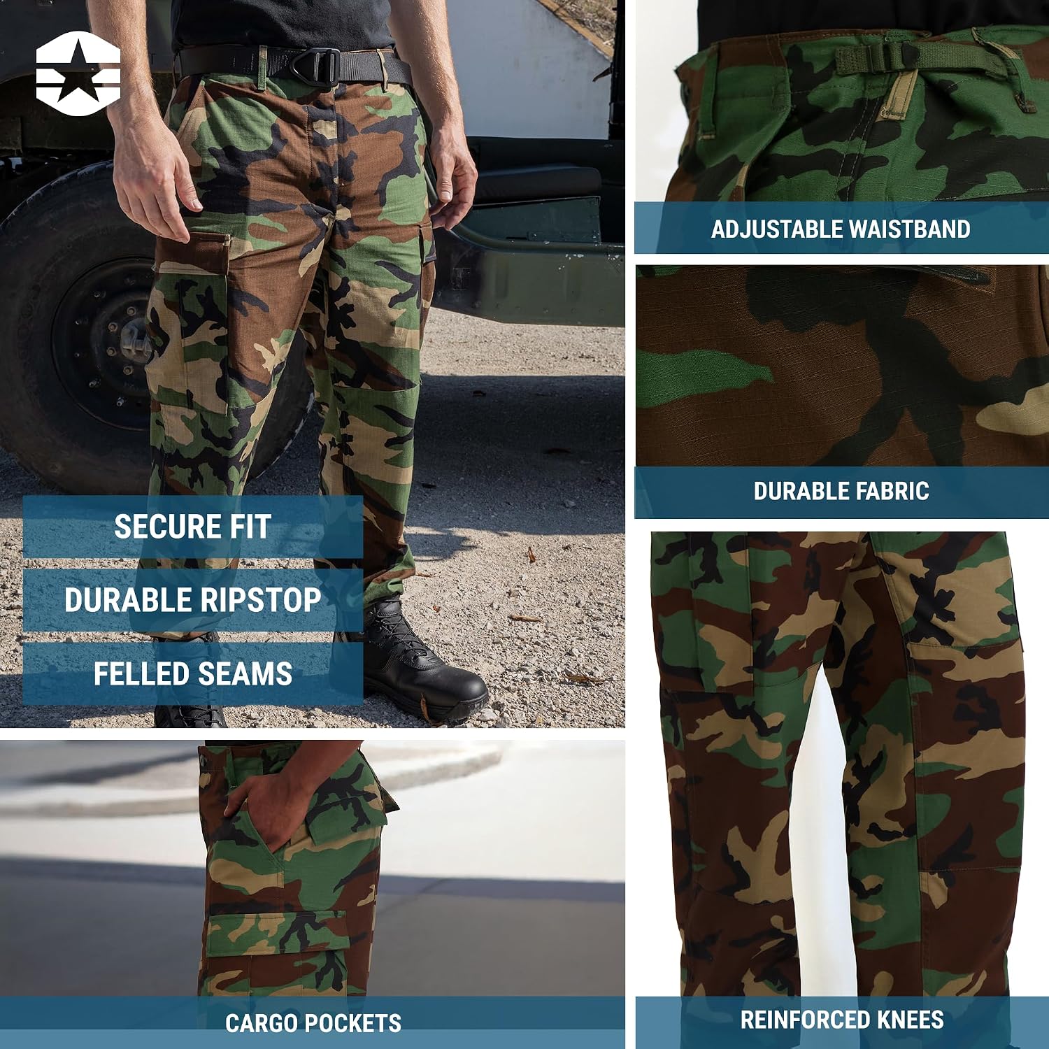 Propper BDU Trouser Button Fly - 100% Cotton Ripstop | Cotton Cargo Pants, Work Pant for Law Enforcement, First Responders
