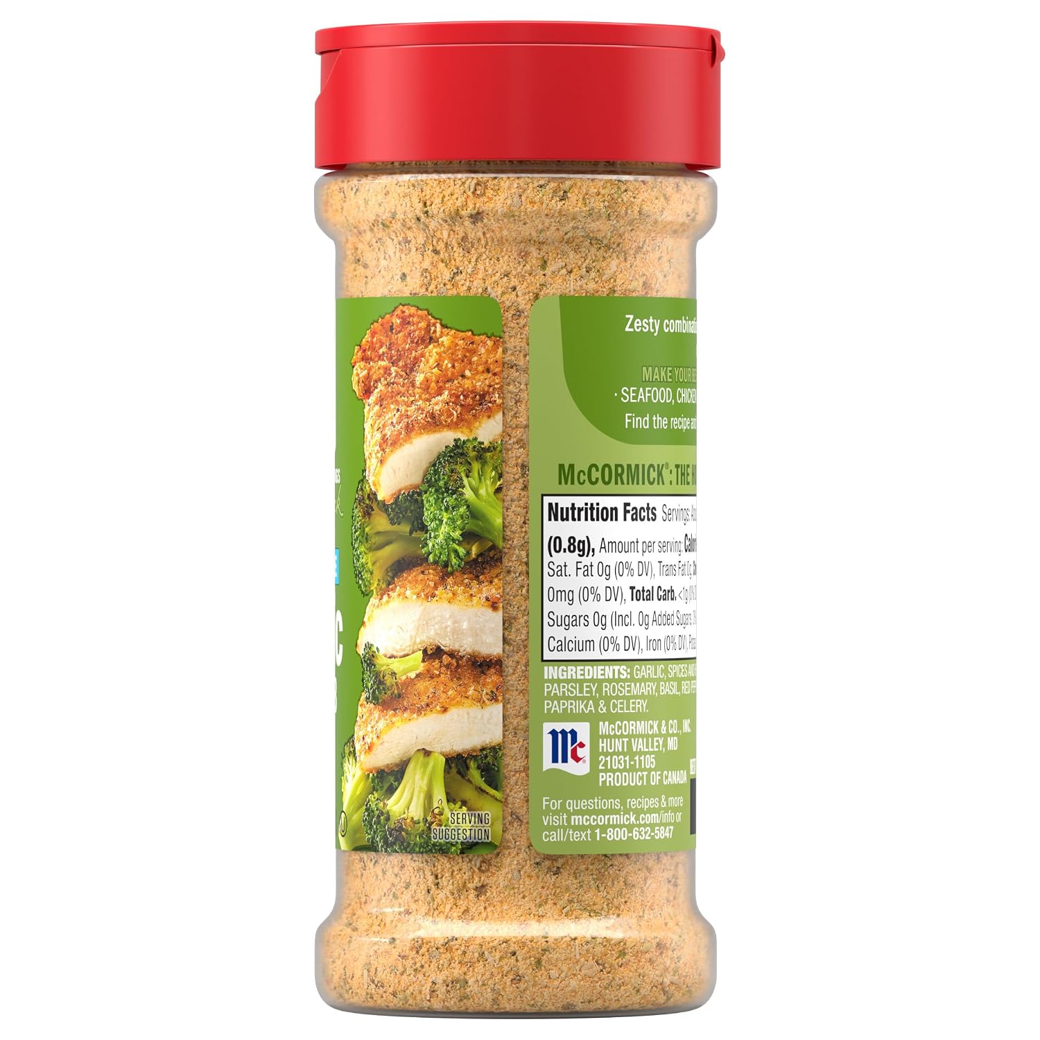 McCormick Salt Free Garlic and Herb Seasoning, 4.37 oz