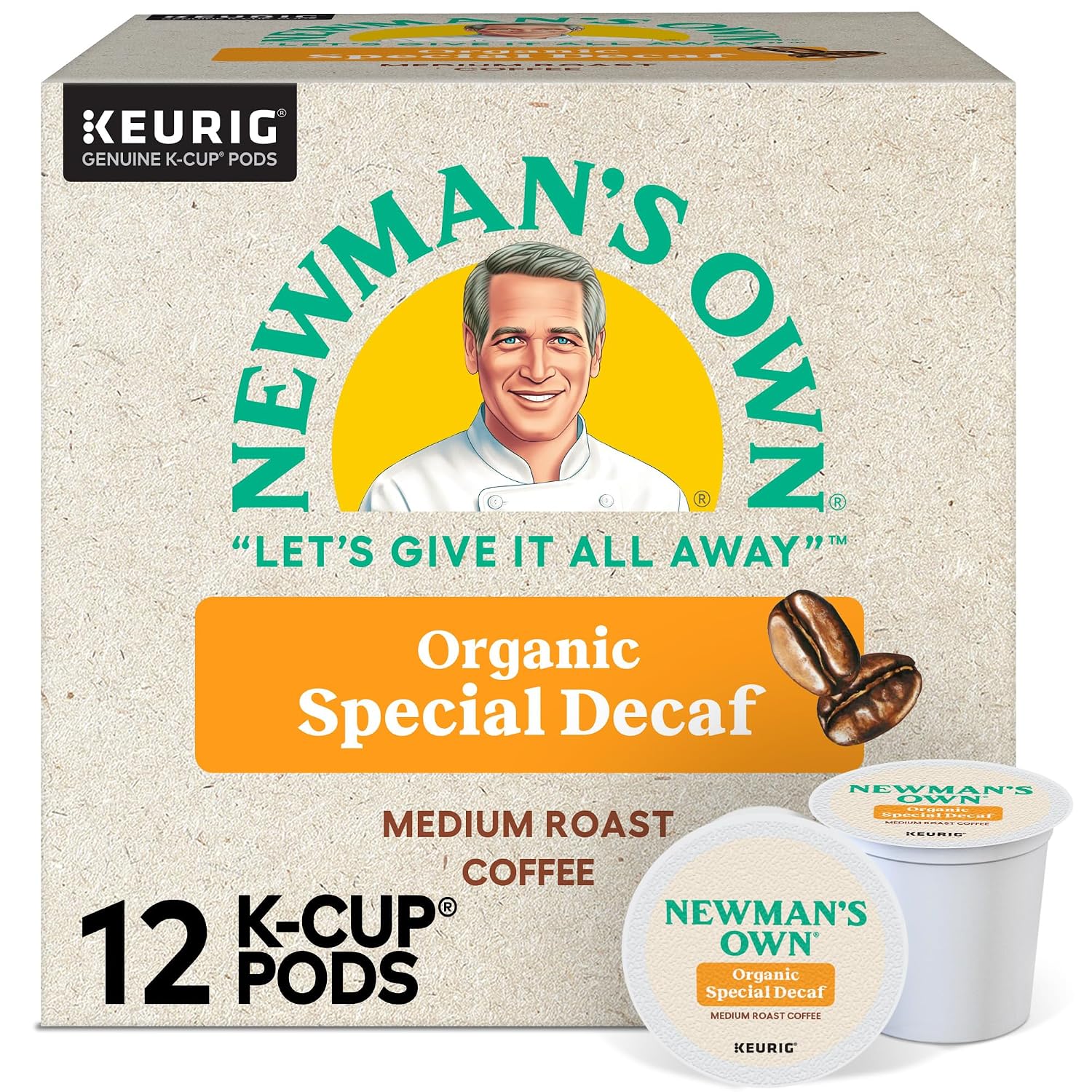 Newman's Own Organics Special Blend Keurig Single-Serve K-Cup Pods, Medium Roast Coffee, 96 Count
