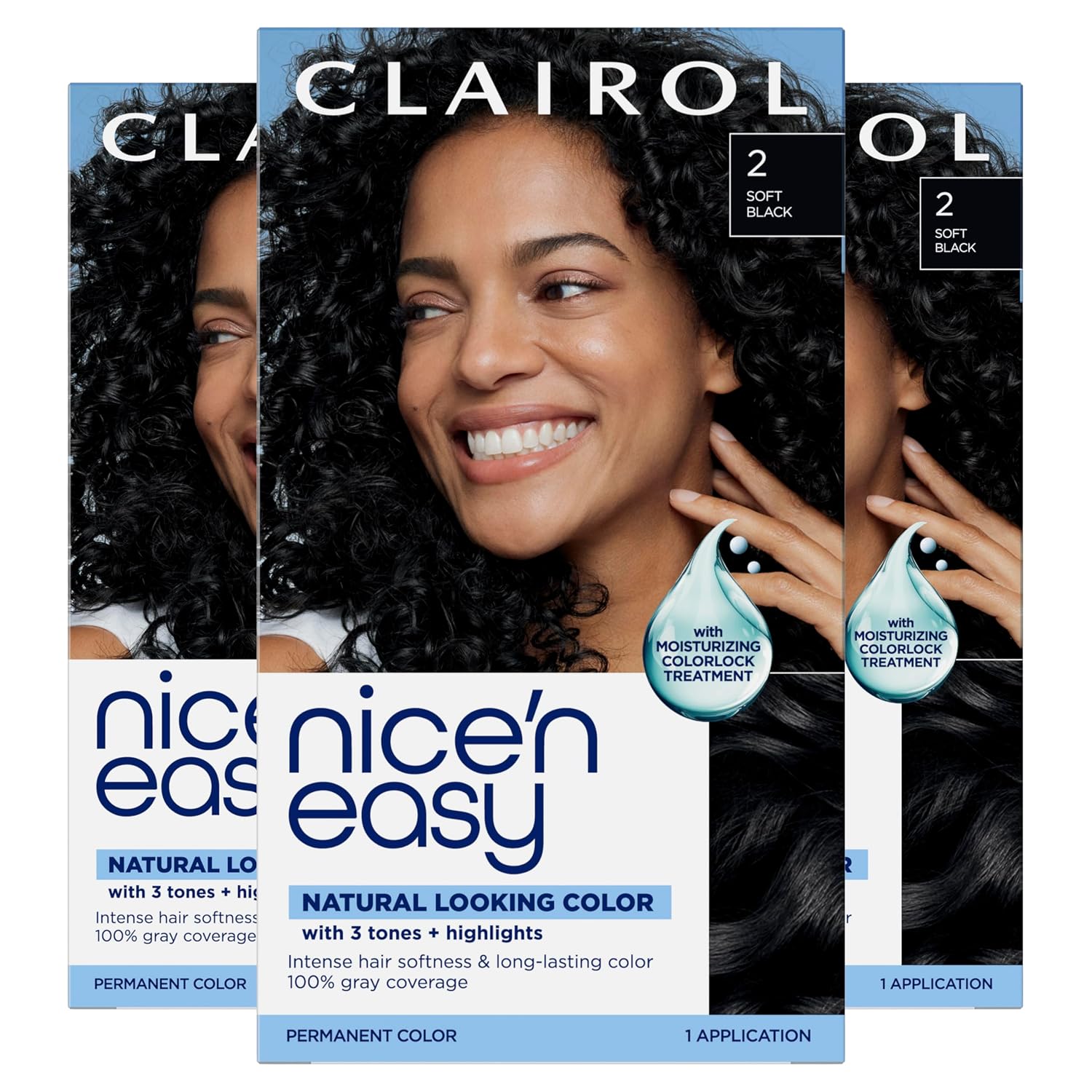Clairol Nice'n Easy Permanent Hair Dye, 6A Light Ash Brown | Pack of 3