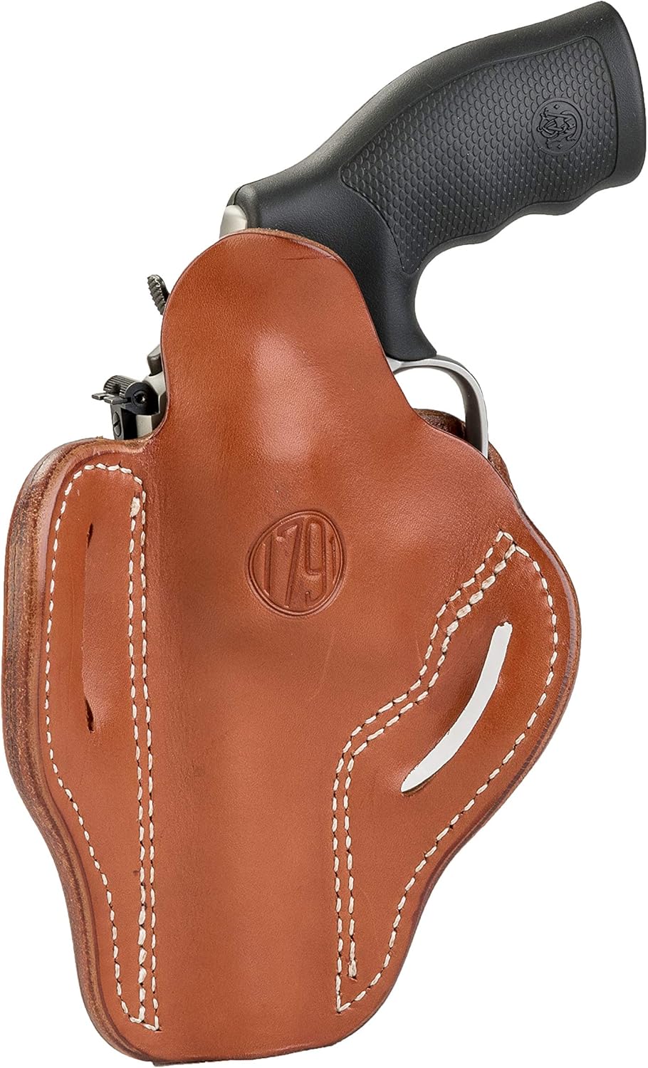 1791 Gunleather OWB K-Frame Holster Fits Ruger GP100, S&W 686, Model 66 | Right-handed leather belt holster also fits S&W 686, Model 66, L-Frame and Ruger Speed Six revolvers