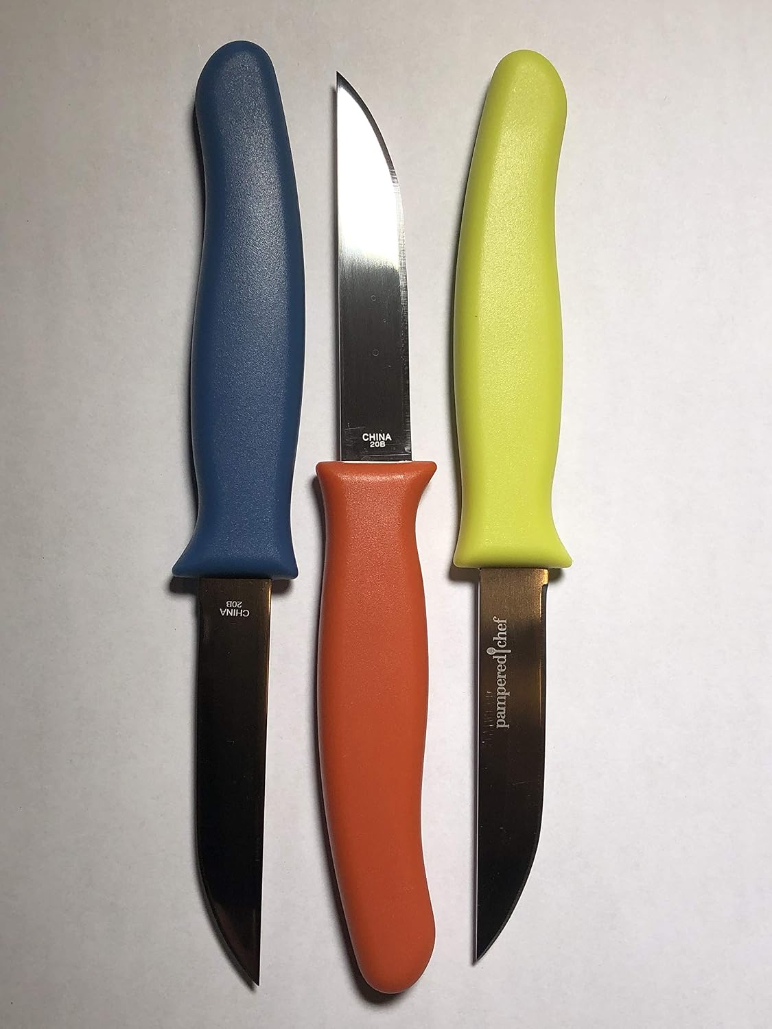 PAMPERED CHEF SET OF #3 KITCHEN PARING KNIFE SET. # 100035