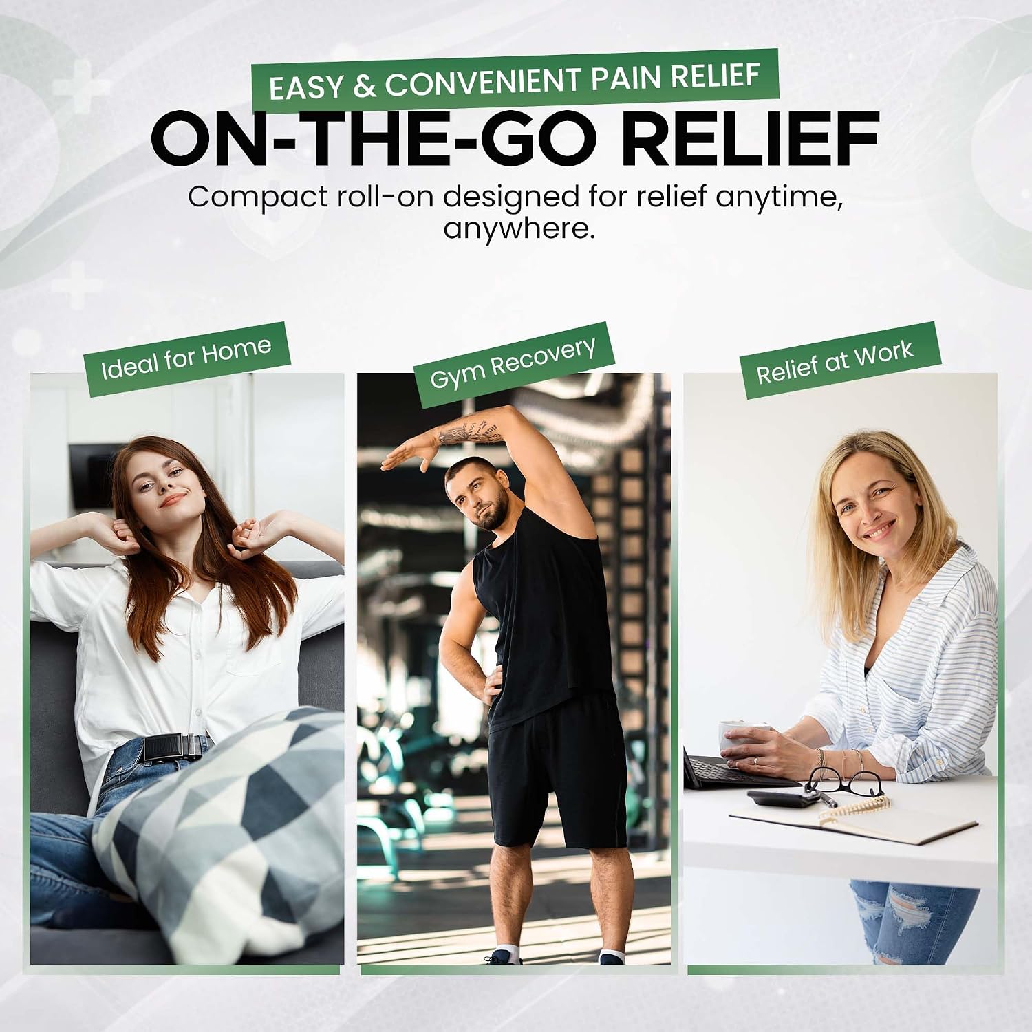 BIO-RELIEF Fast-Acting Hemp Pain Relief Roll On, Cool & Topical Pain Relief