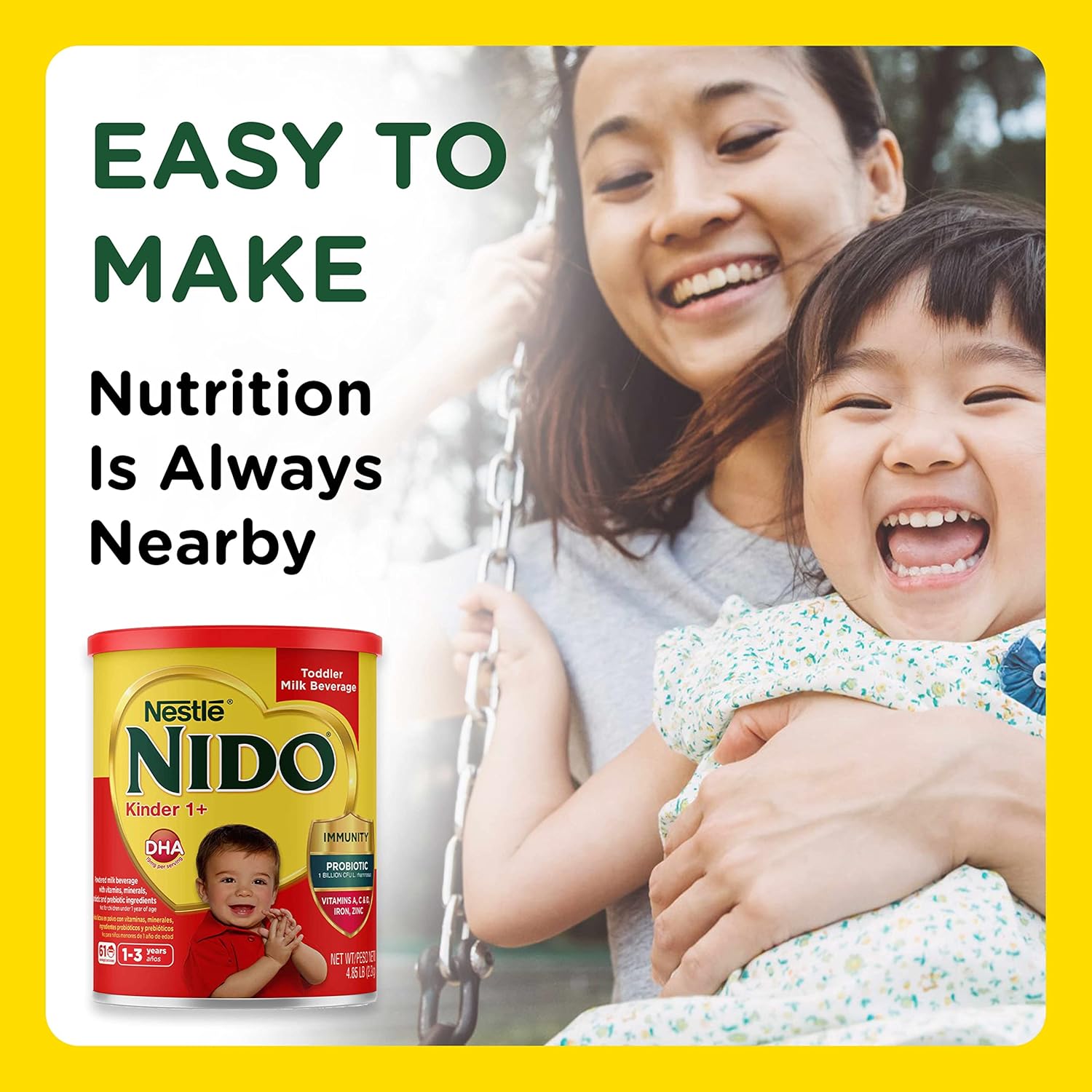 Nido NESTLE Kinder 1+ Powdered Milk Beverage 1.76 lb. Canister