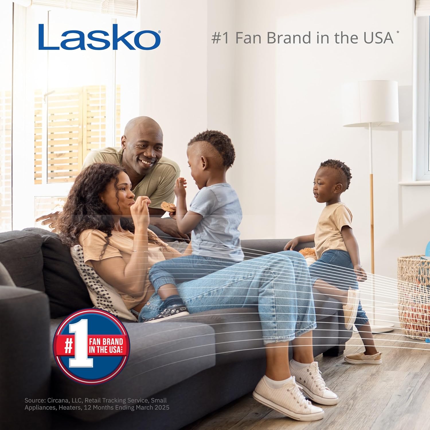 Lasko 20" Black High Velocity Wall Mount Fan with Pivoting Head - 3 Speeds, Ideal Wall Mount Fan or Floor Fans for Home, Garage, Attic, 2264QM