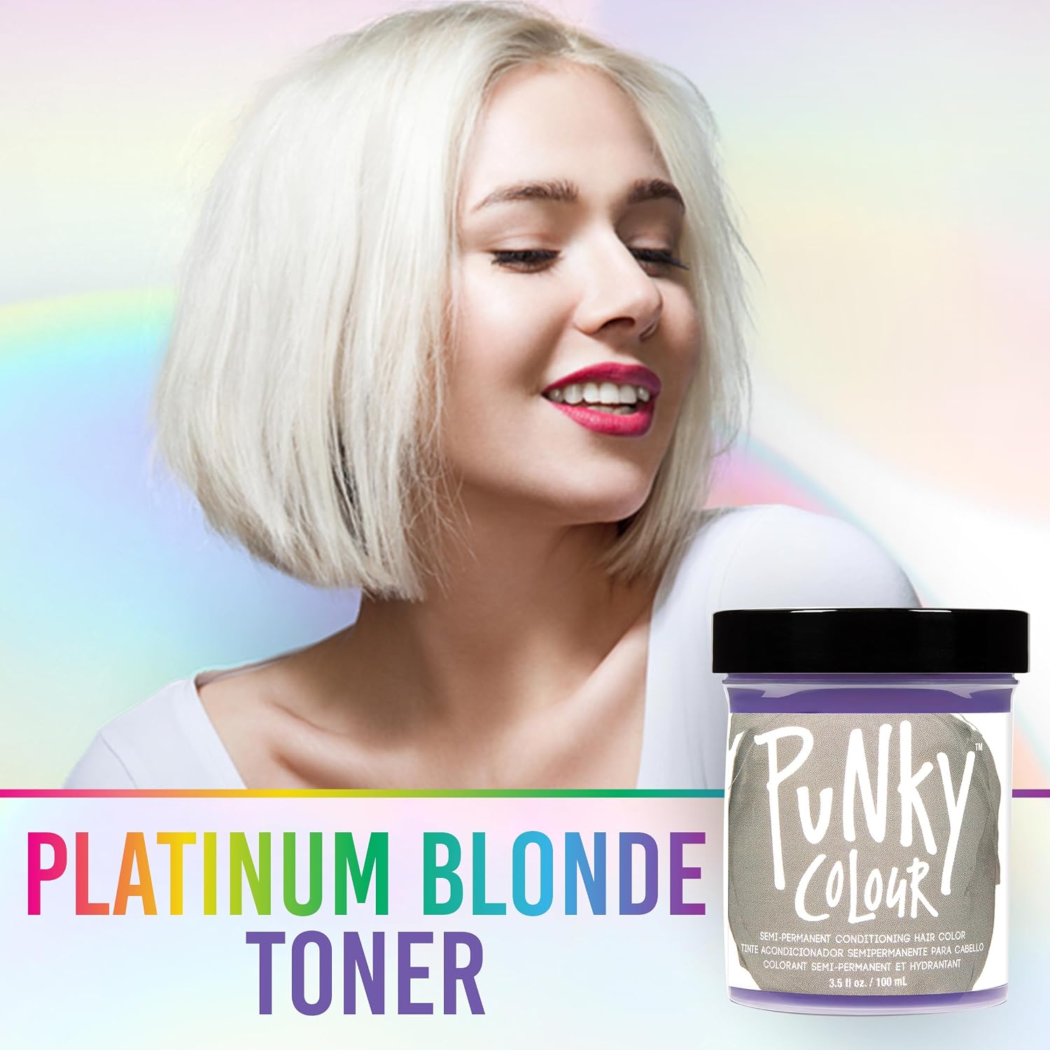 Punky Colour Flamingo Pink Semi Permanent Hair Color – Vibrant Pink Hair Dye, Vegan & Cruelty-Free Conditioning Formula, Lasts Up to 35 Washes, 3.5 fl oz