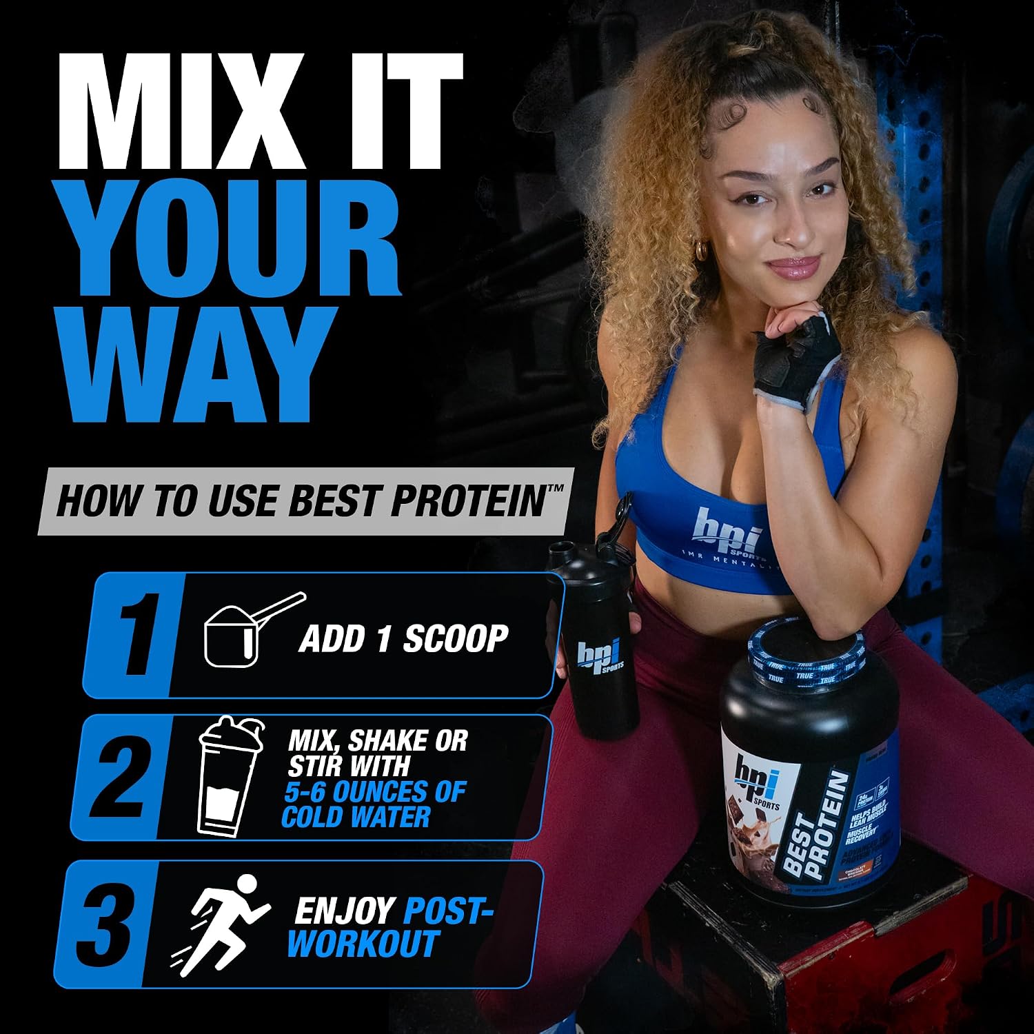 BPI Sports Best Protein – 100% Whey Protein Powder – Muscle Growth, Recovery, Meal Replacement – No Maltodextrin, No Fillers, Gluten Free – for Men & Women | Strawberries and Cream – 5.2 Pounds