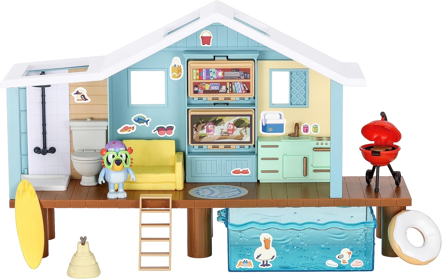 Bluey Toy House Mega Bundle, Family Home & BBQ Playhouse, Ages 3-5