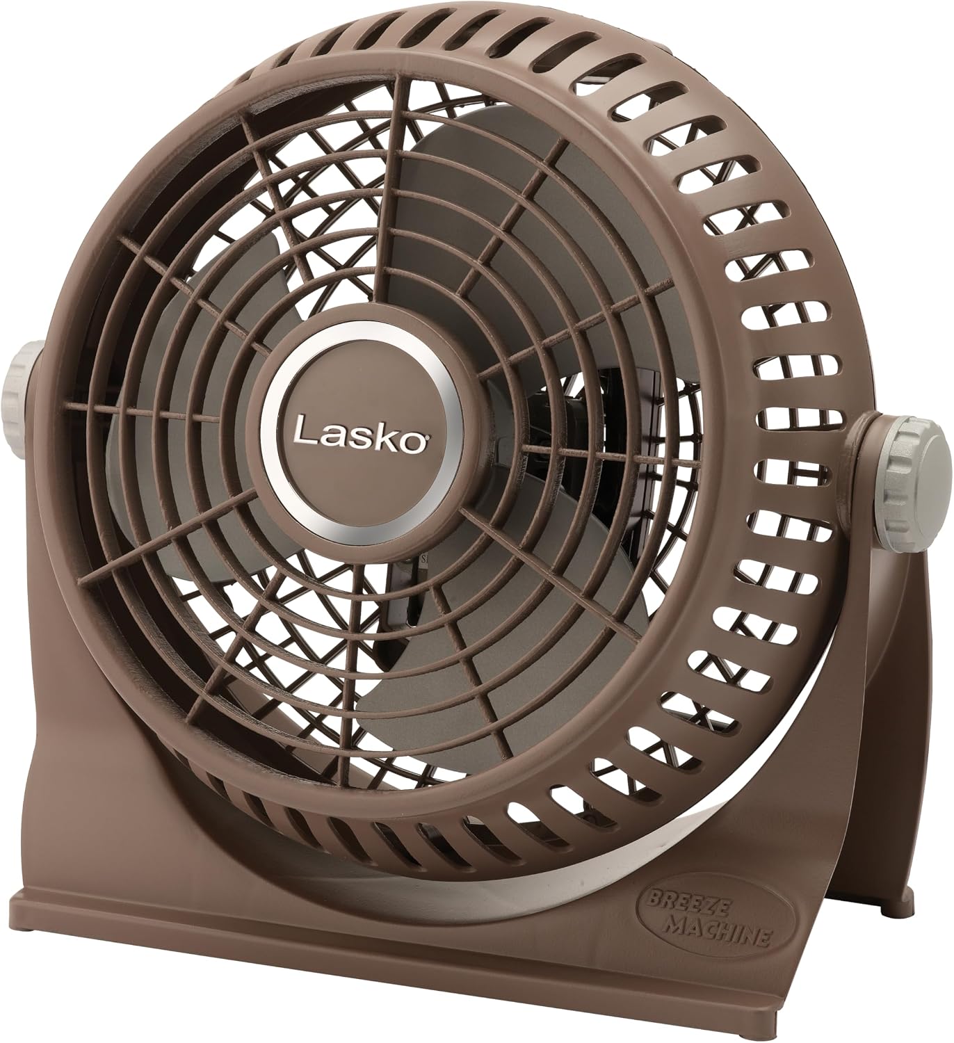 Lasko 505 Small Desk Fan with10-Inch Pivoting Head, Portable Electric Plug-In Table Fan Creates a Quiet Personal Cooling Breeze, Ideal for Travel, Bedroom, Dorm, and Office – Bronze