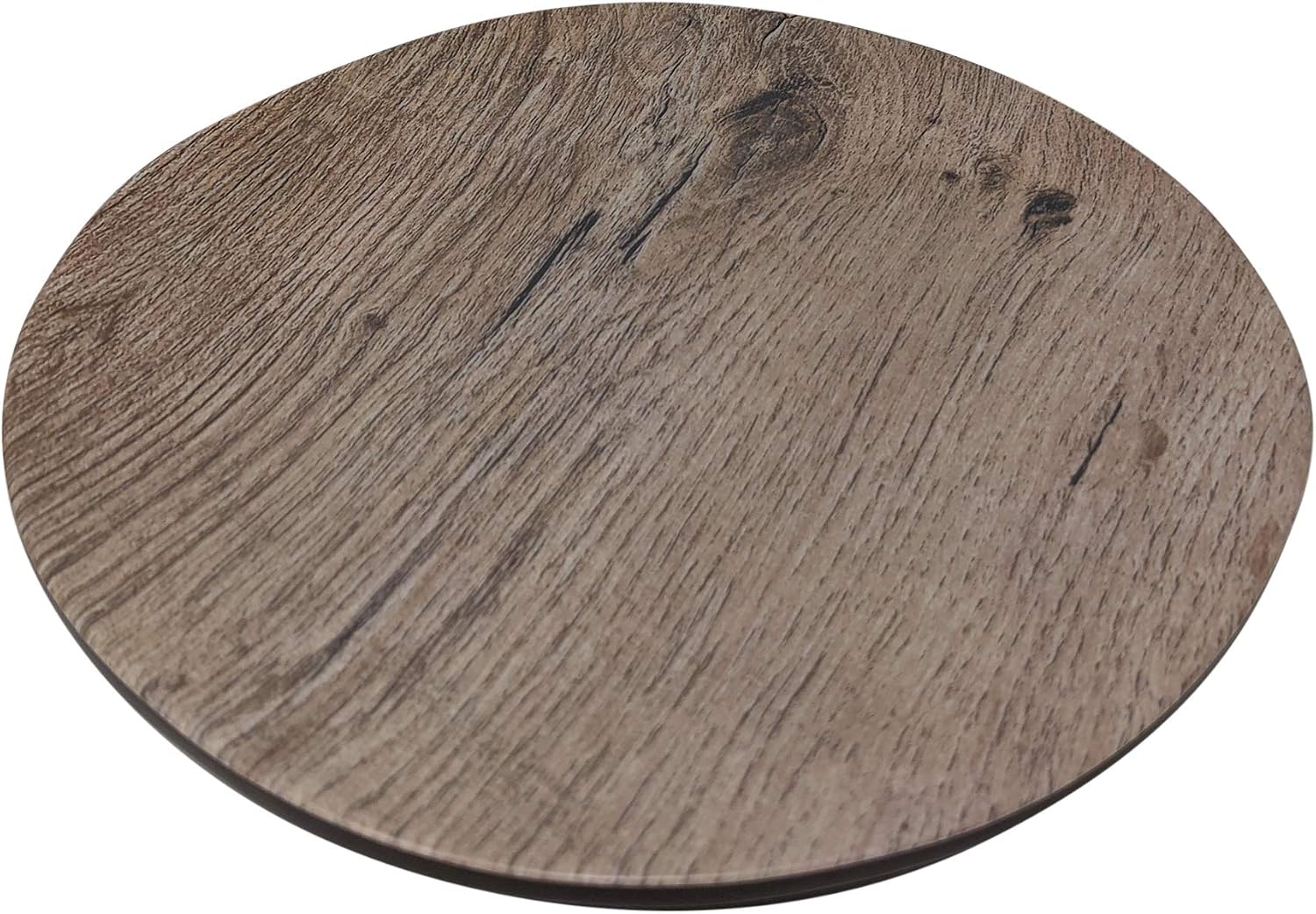Gianna's Home 12 Piece Rustic Farmhouse Melamine Heavy Weight Plastic Dinnerware Set Wood Grain