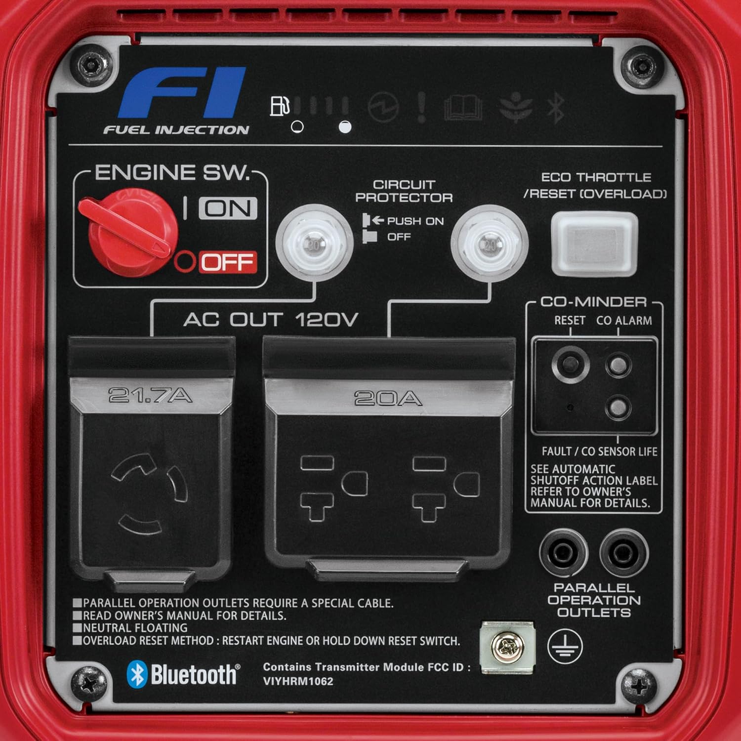 Honda EU3200i 3200 Watt Inverter Generator, Super Quiet 120V Gas Powered Portable Generator for Camping, RV or Home Backup Power Supply