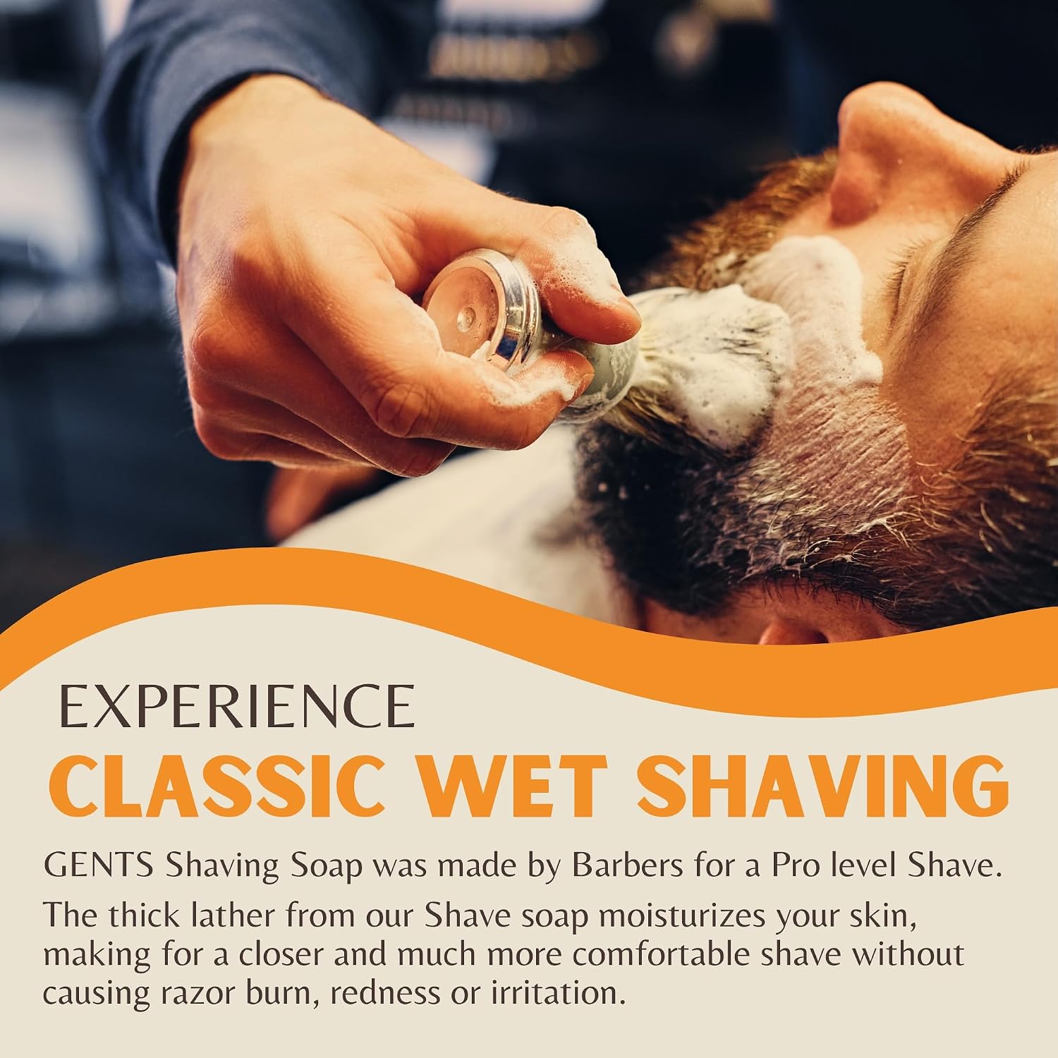 GENTS Men’s Shave Soap, 97% Natural Cedar Pine Scent, Rich Lather Wet Shaving, Traditional Shaving Soap for Men, 3oz Puck