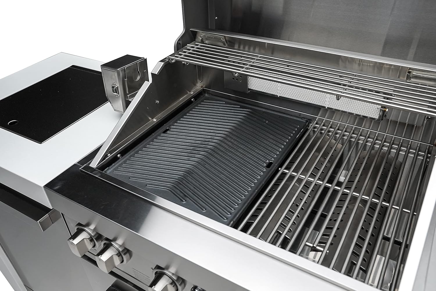 Mont Alpi 805 Stainless Steel Heavy Duty 44 inch Electric Motor Portable Deluxe Barbecue Rotisserie Grill Kit - Hexagon Spit Rod - 120V 4 Watt 60Hz