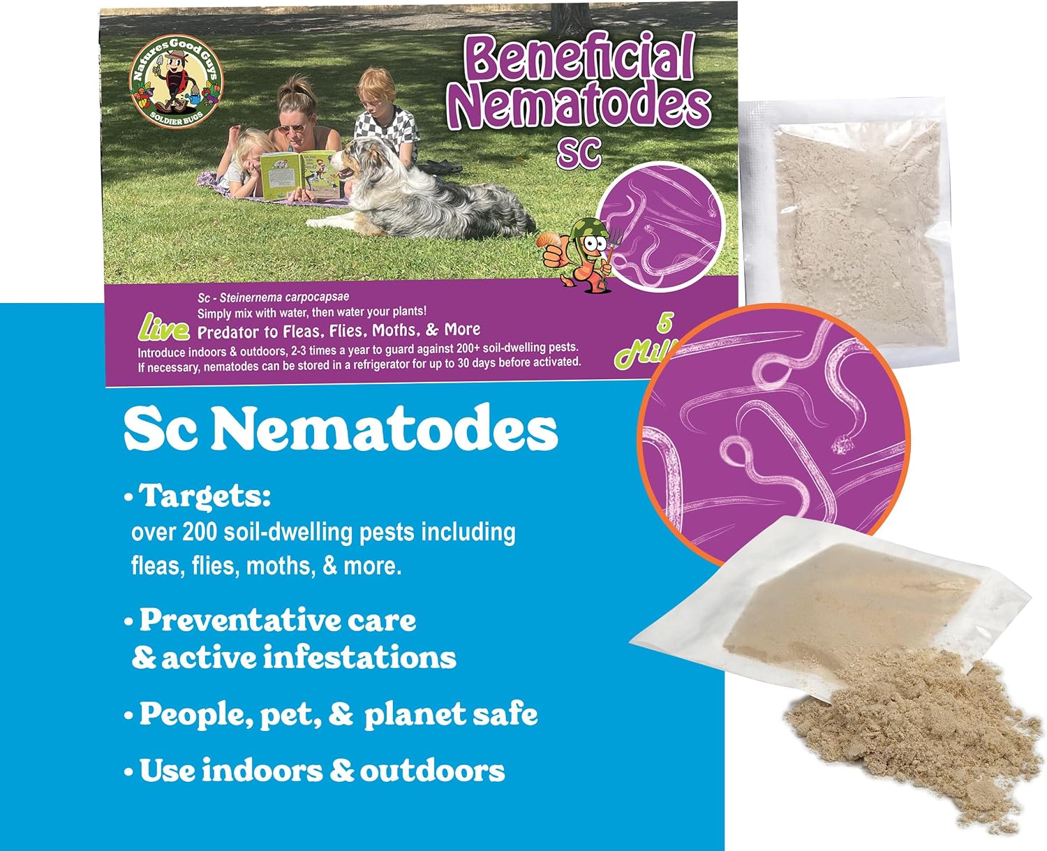 Beneficial Nematodes Sc-Steinernema carpocapsae 250 Million