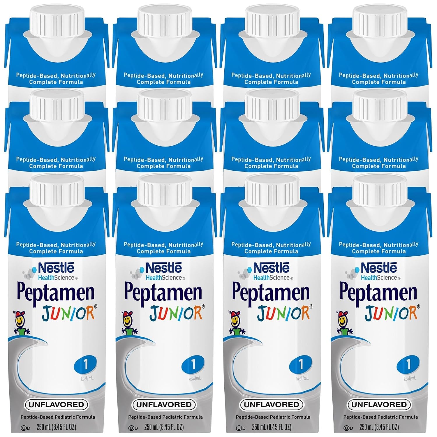 Peptamen Junior, Calorically Dense Tube Feeding Formula, For GI-Impaired Children ages 1-13 years (1 kcal/mL), Unflavored, 8.45 Fl Oz