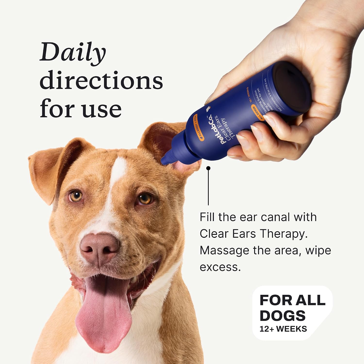 PetLab Co. Clear Ears Therapy Dog Ear Cleaner, 4 fl oz