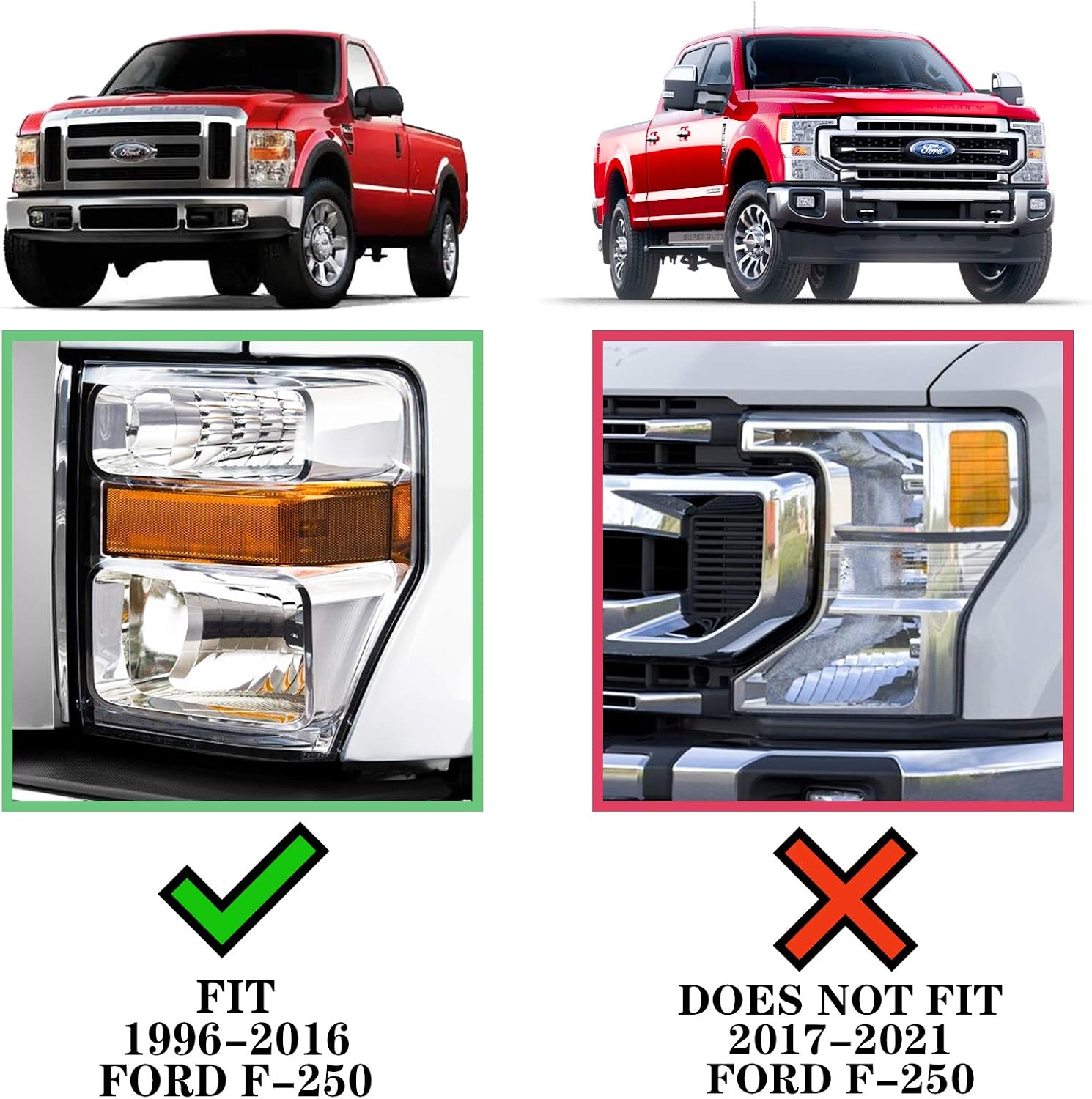 COMNOVA Pair Running Board for 2017-2026 Ford F250 Superduty Crew Cab