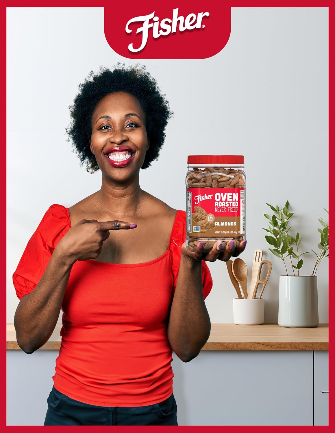 Fisher Oven Roasted Never Fried Deluxe Mixed Nuts, 24 Ounces