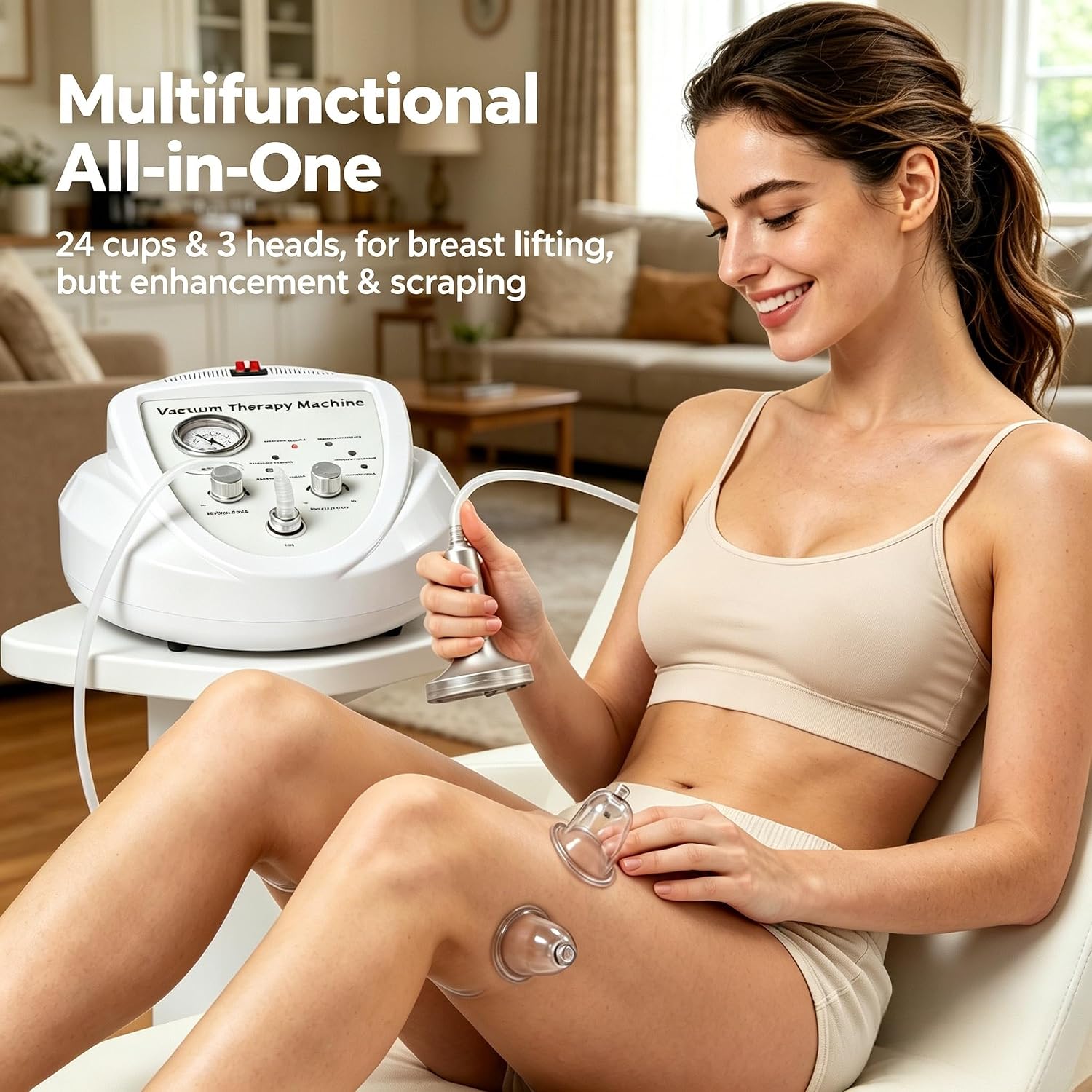 Vacuum Therapy Machine 24 Cups Butt Lift Breast Enlargement Cupping Massage