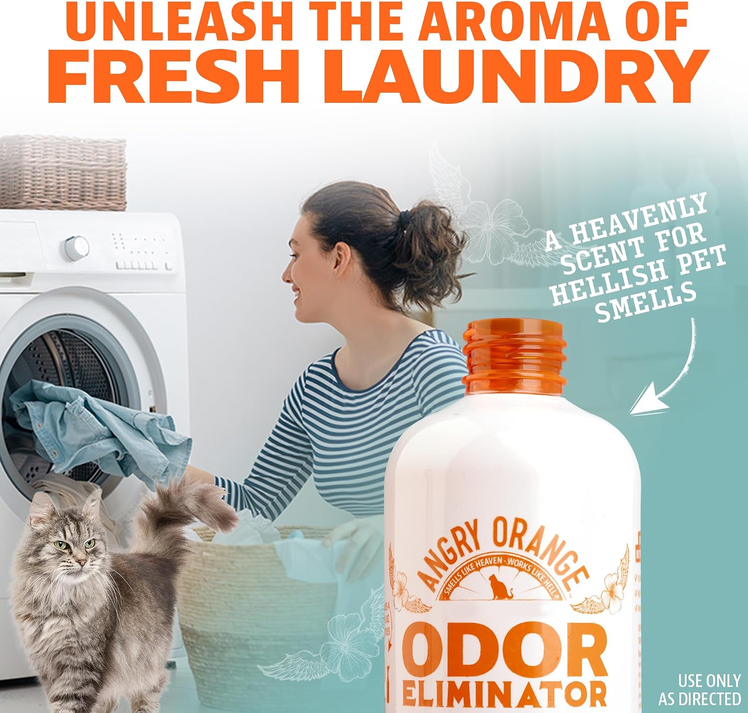 Angry Orange Pet Odor Eliminator 8 oz. bottle- Industrial Strength Pet Odor Remover - Makes (4) 32oz. Bottles - 1 Gallon - Neutralizes and Sanitizes Tough Pet Odors Fast
