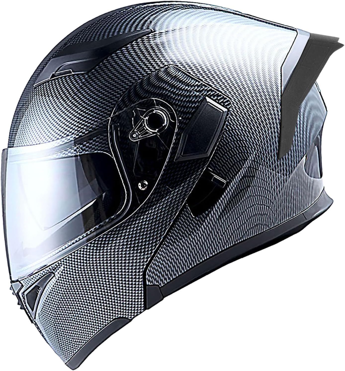 1Storm Motorcycle Modular Full Face Helmet Bike Flip up Dual Visor Sun Shield: HB89 Matt Black