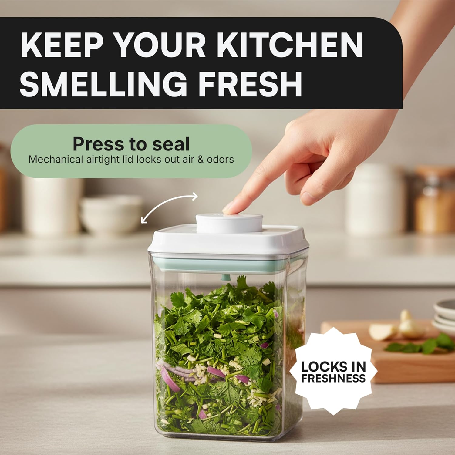 Bop Top Airtight Food Storage Containers | Pop-Top Lid | 16.5 Cups / 135 Oz