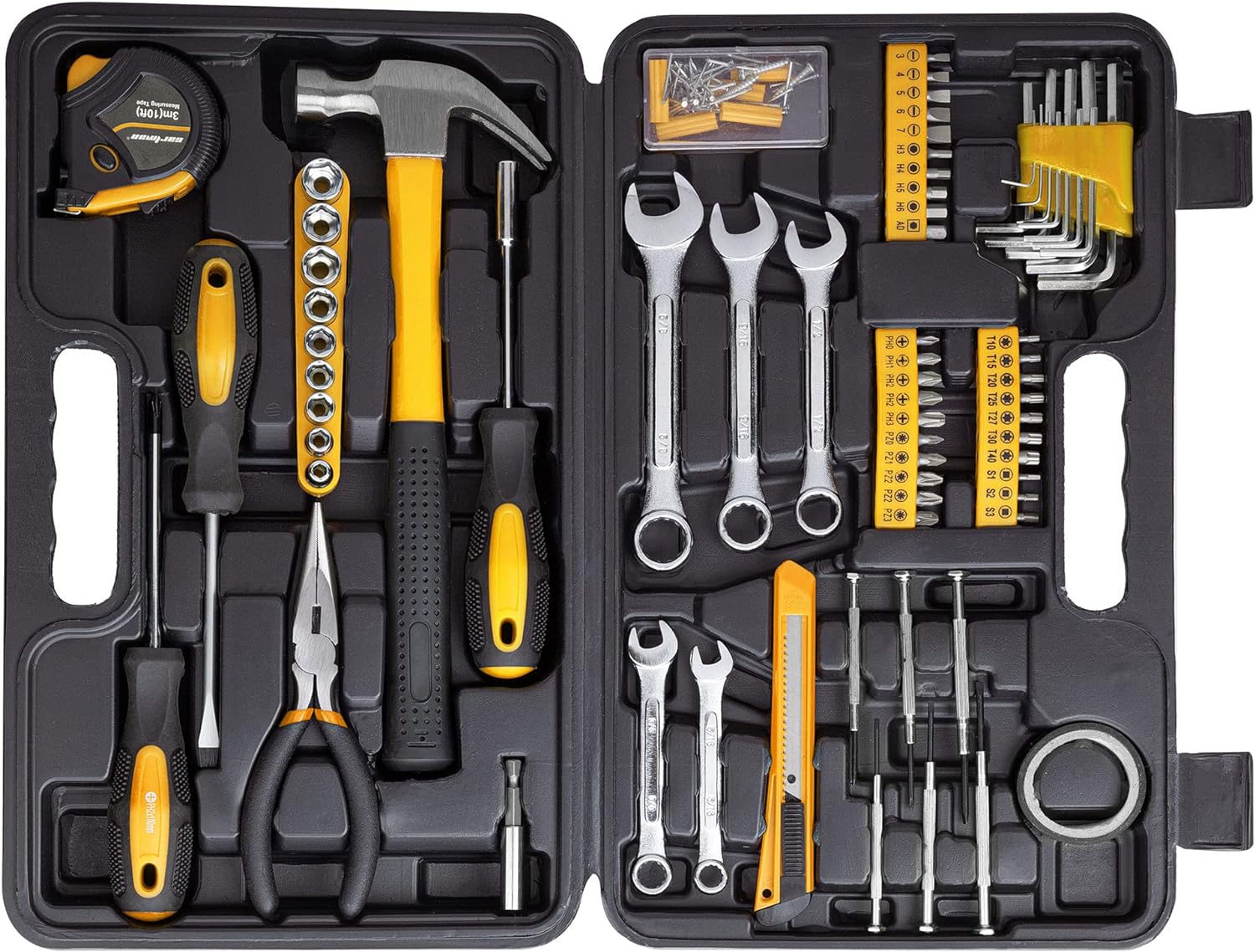 CARTMAN 148-Piece Automotive And Household Tool Set, Blue Repair Kit Case