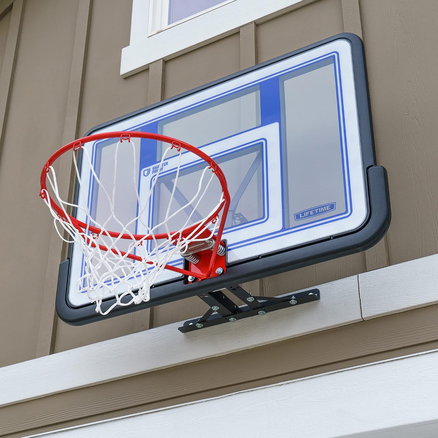 Lifetime 73650 44 Inch Shatterproof Backboard and Rim Combo Kit