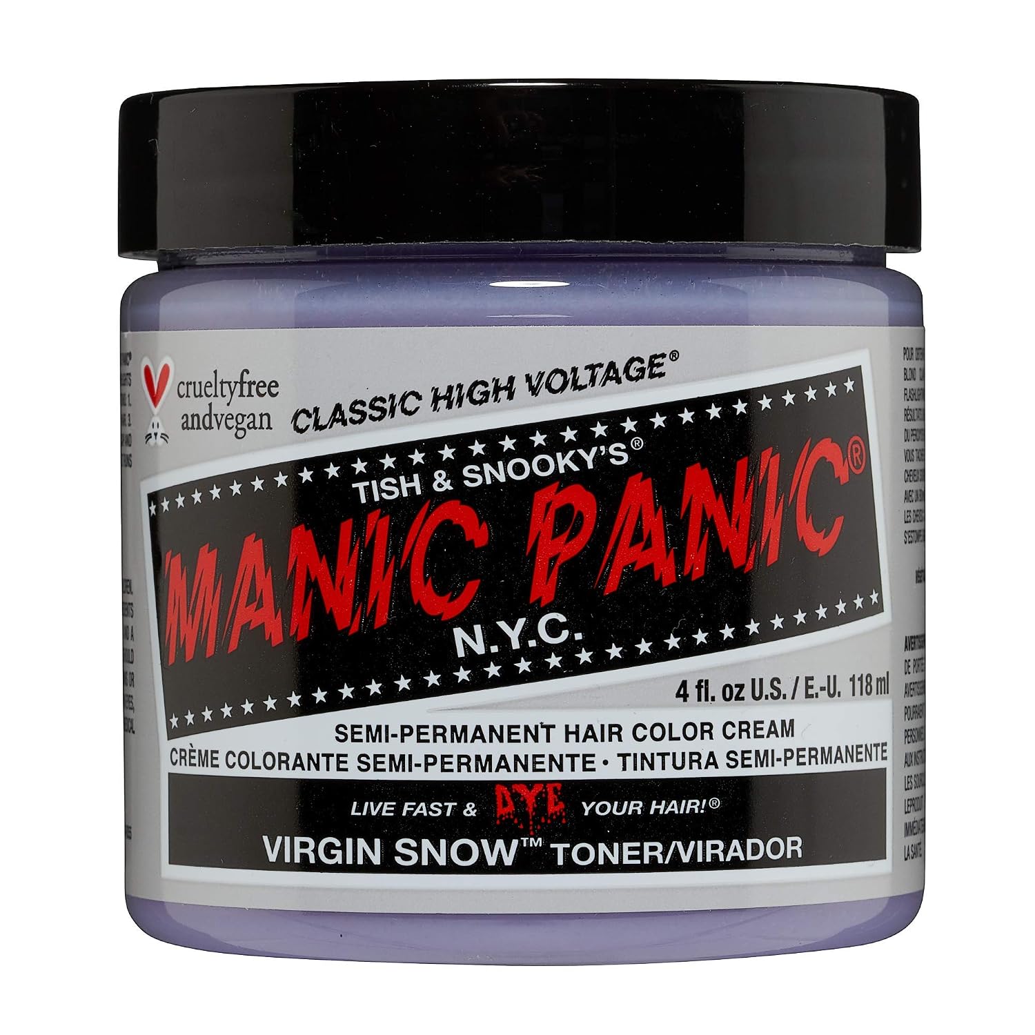 MANIC PANIC Classic Cotton Candy Pink Semi Permanent Hair Color - Bright Pink Hair Dye for Women & Men That Lasts 4-6 Weeks - Vegan, Ammonia & Cruelty-Free - Create & Mix Custom Shades (4oz / 2pk)