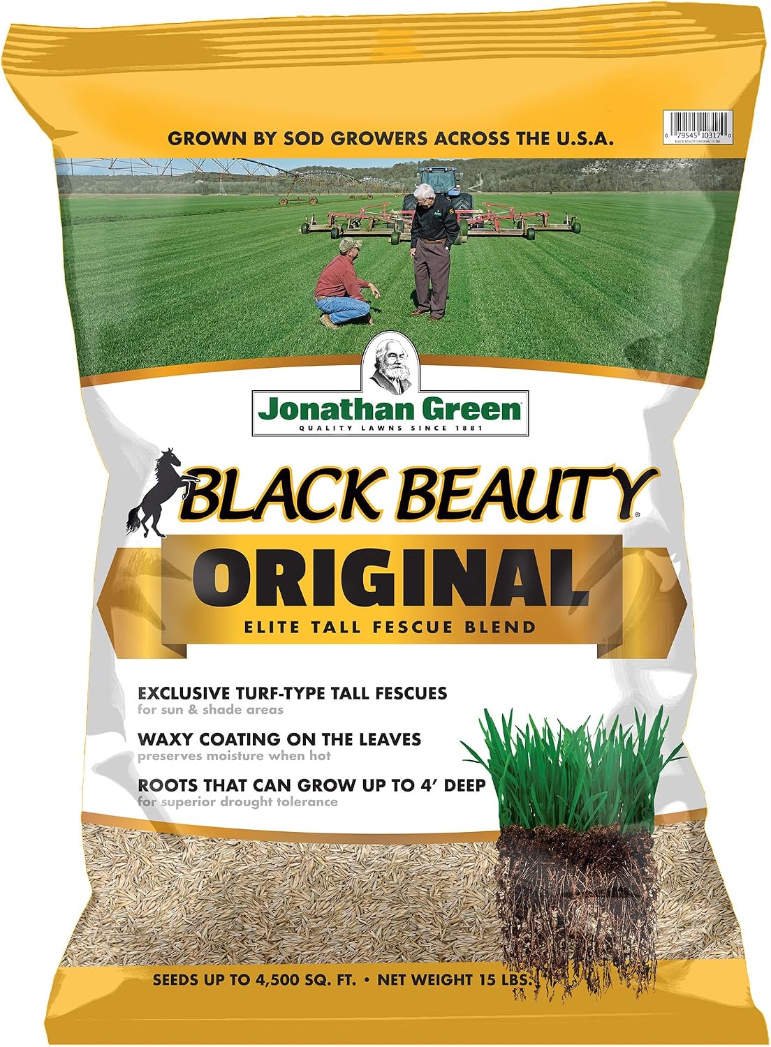 Jonathan Green (10317) Black Beauty Original Grass Seed Blend - Cool Season Lawn Seed (15 lb)