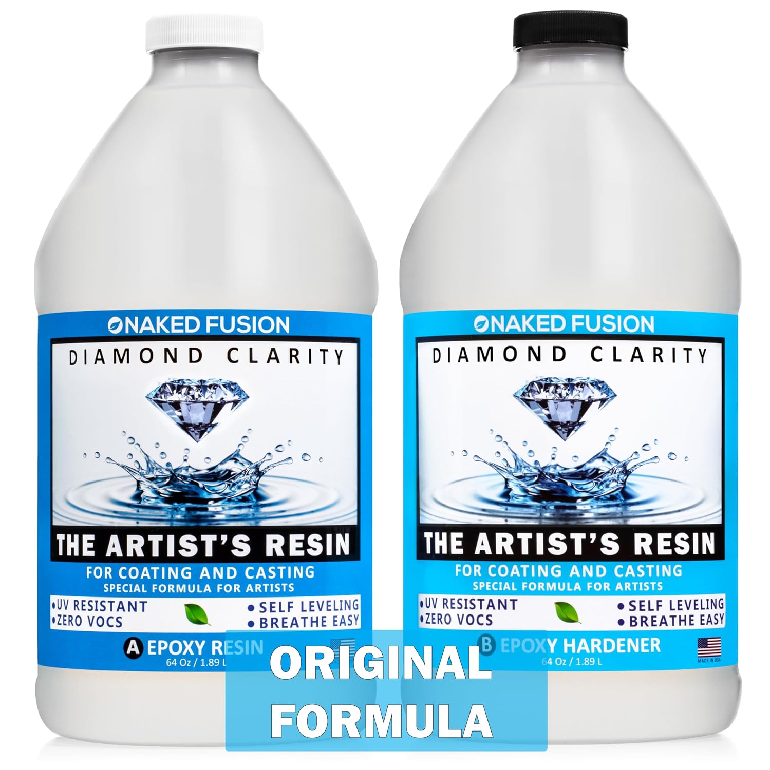 Epoxy Resin Art Resin Crystal Clear Formula -2 Gallon Kit -The Artist's Resin for Coating, Casting, Resin Art, Geodes, Tabletop, Bar Top