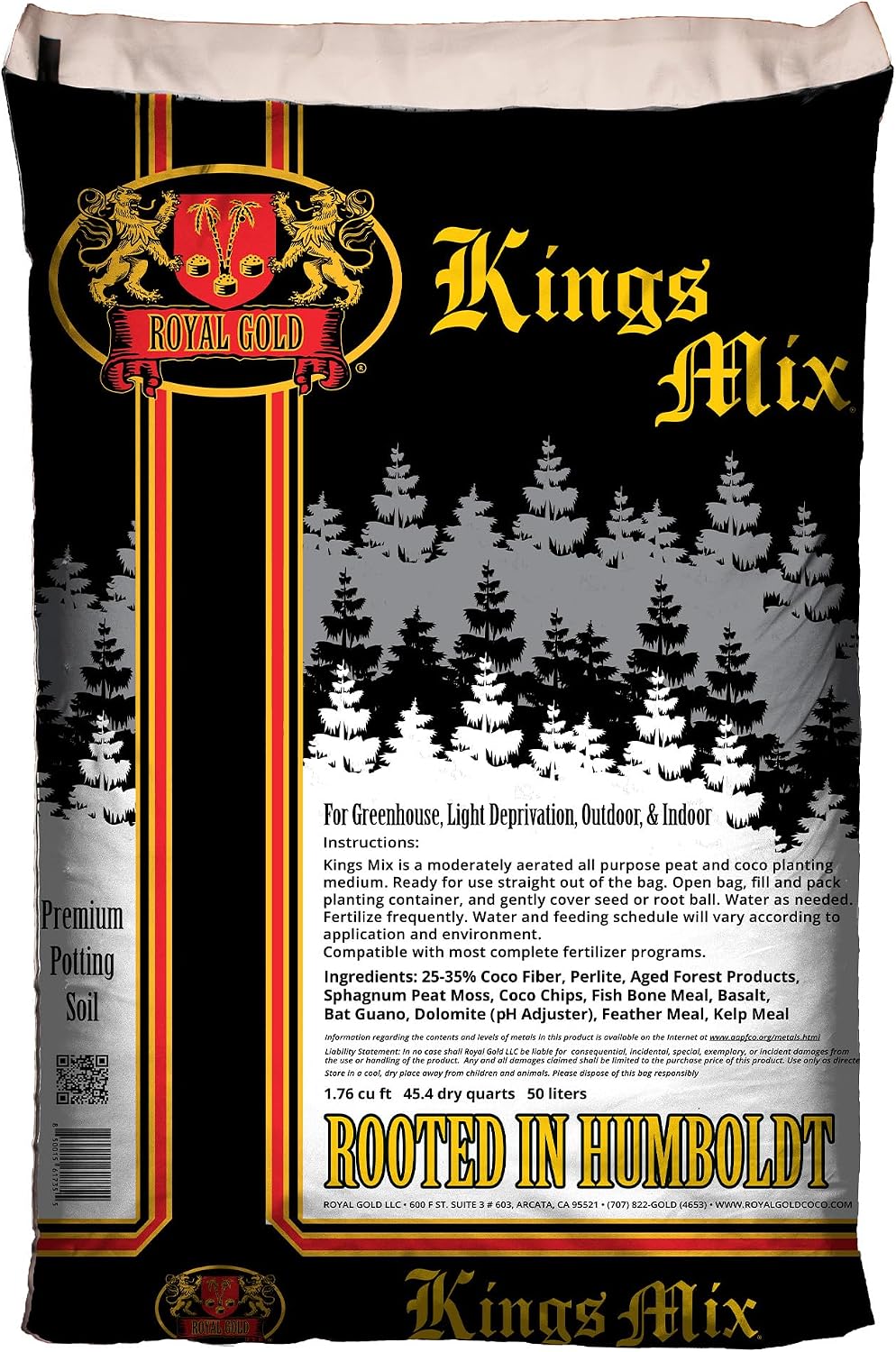 Royal Gold Kings Mix Versatile All Purpose Growing Medium, 1.76 Cubic Foot - for Healthy Root Development