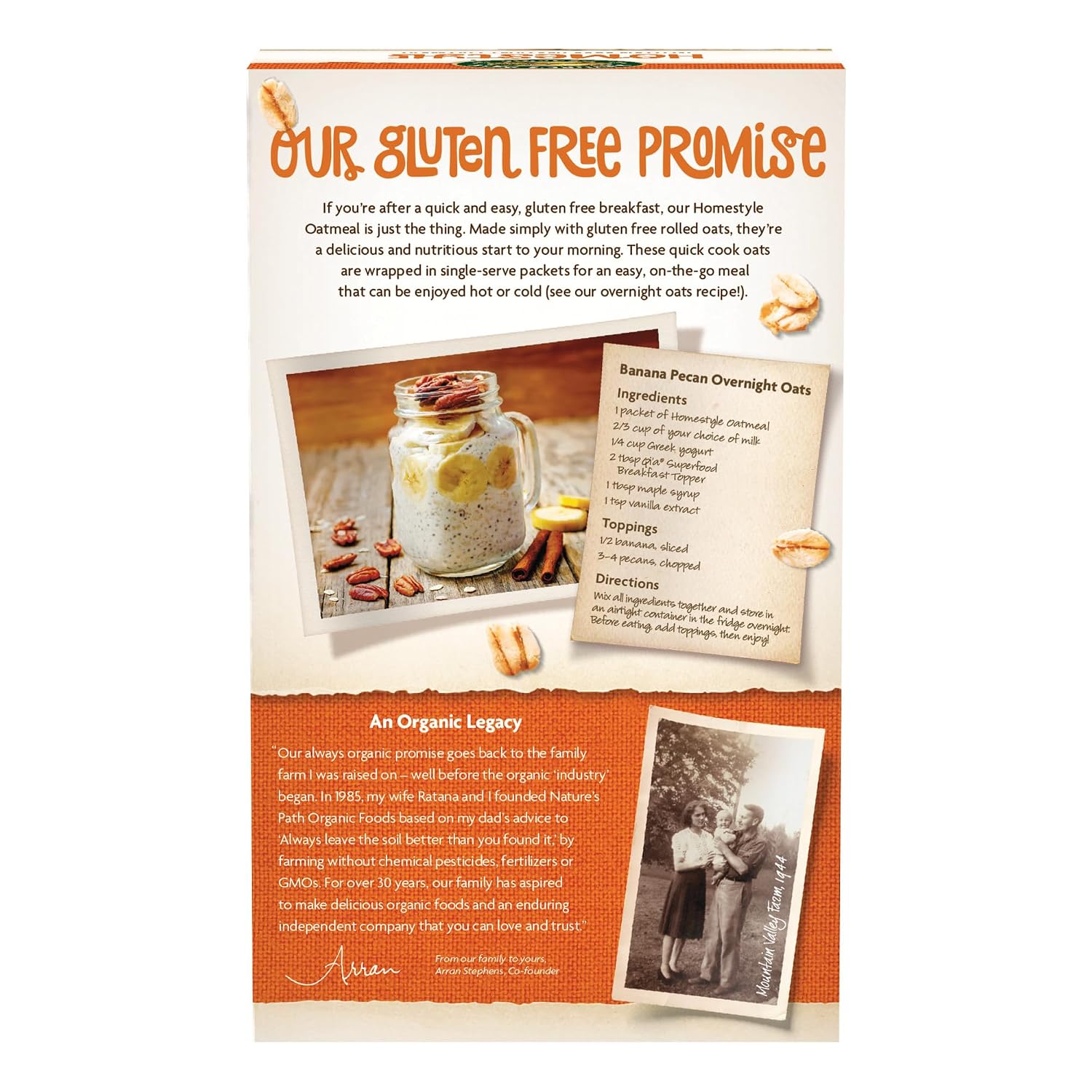 Natures Path, Oatmeal Brown Sugar Maple Gluten Free 8 Count Organic, 11.3 Ounce