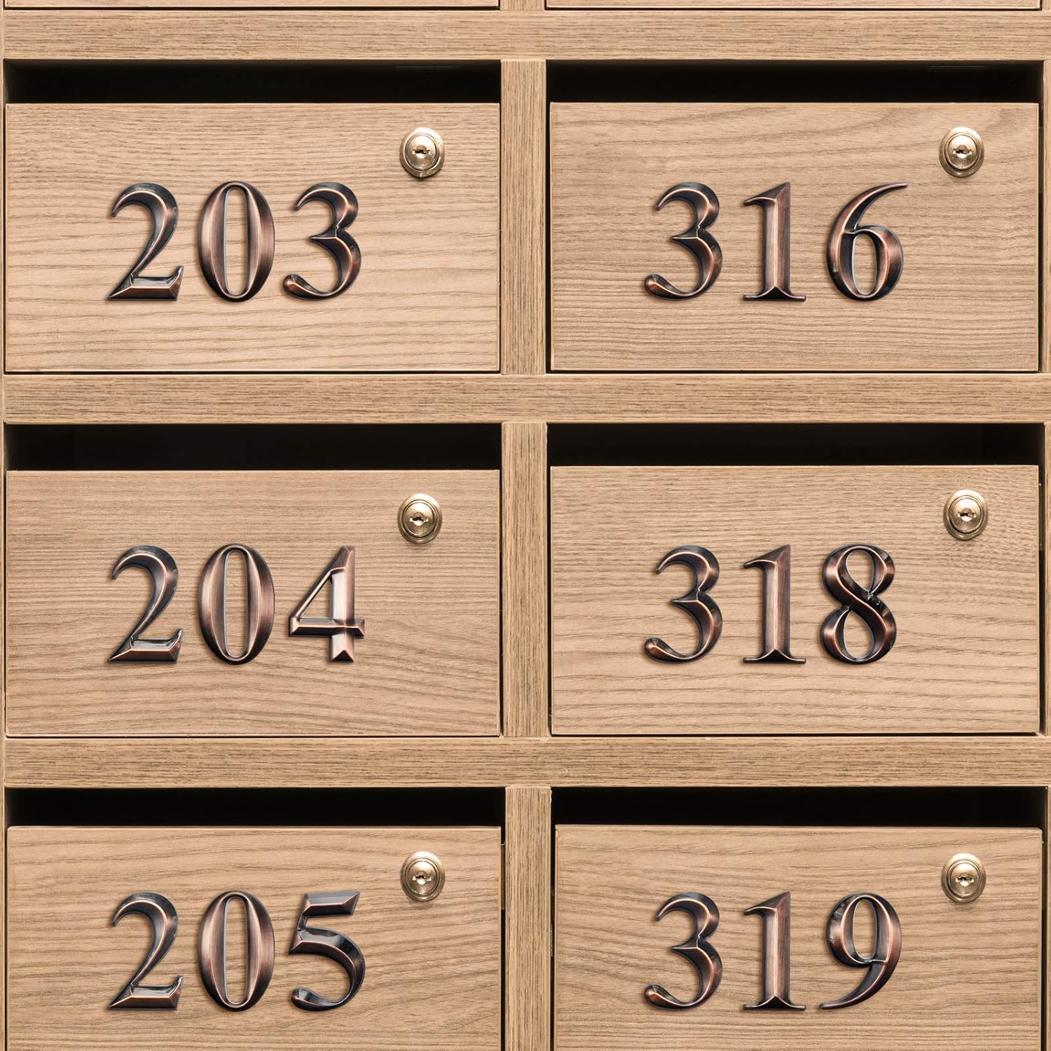 Jetec 10 Pieces 3D Mailbox Numbers 0-9 Self Adhesive 2 Inch Address Numbers Stickers Door House Style Street Mailbox Sign for Apartment Home and