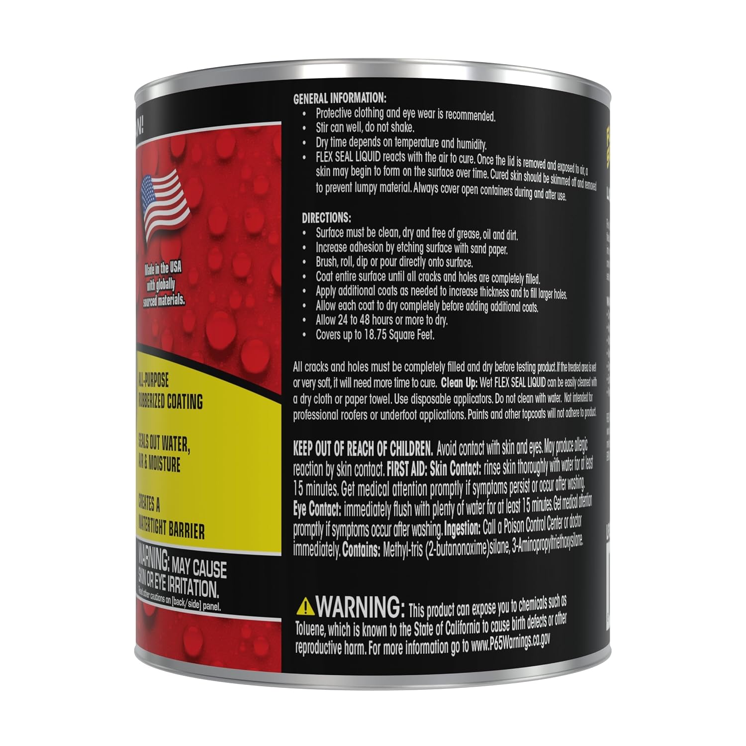 Flex Seal Liquid, Rubber Coating Sealant, Waterproof, Flexible, Breathable, and UV Resistant, Roof Repair, Basements, RV, Campers, Trailers, Marine