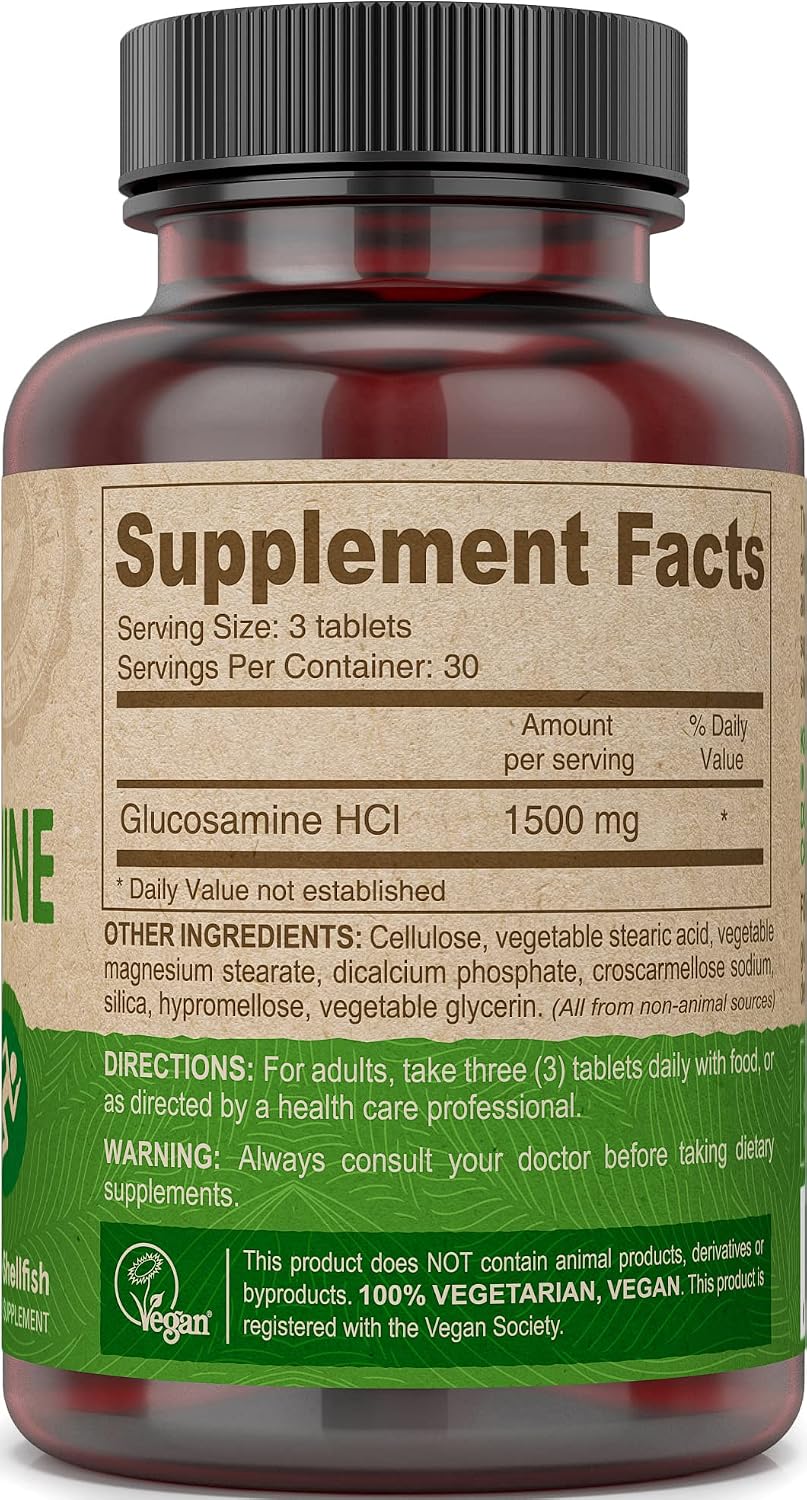 DEVA Vegan Vitamins Glucosamine Tablets, 90-Count Bottle